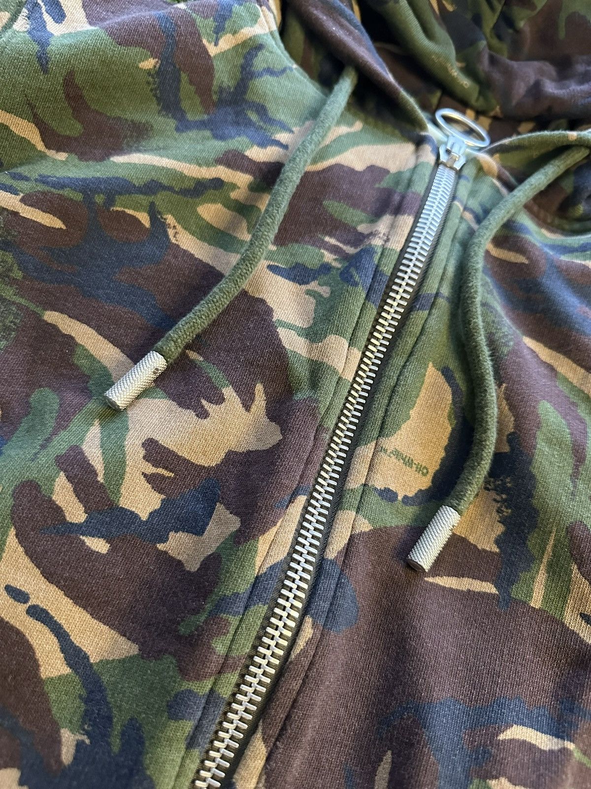 Off-White Off-White Green Camouflage Cotton Zip-Up XXS Size US XXS / EU 40 - 4 Thumbnail