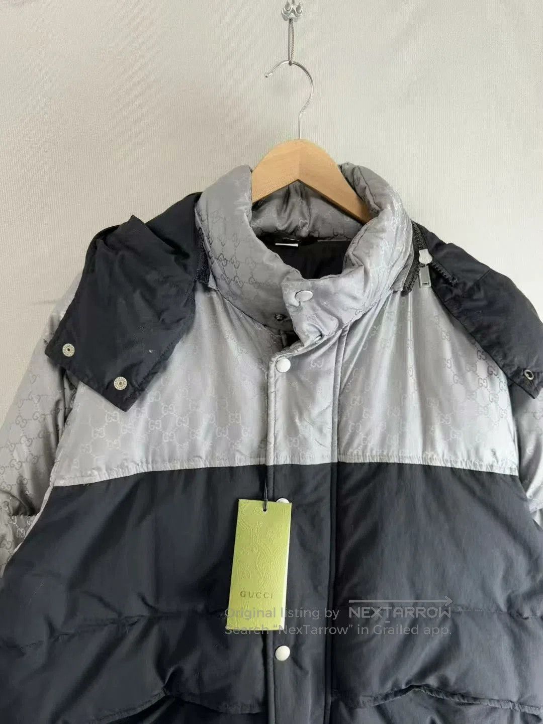 Gucci gucci black and gray hooded down jacket. Size US XXL / EU 58 / 5 - 2 Thumbnail