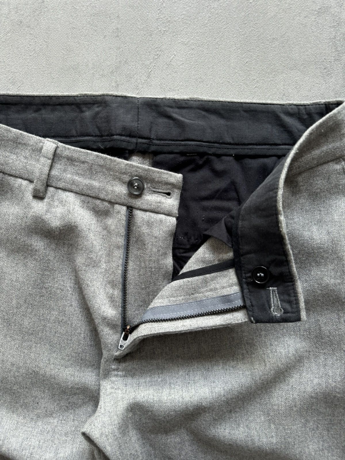 Designer RECYCLED Wool Pants Grey Trousers Uniform For DEDICATED Mens Size US 26 / EU 42 - 4 Thumbnail