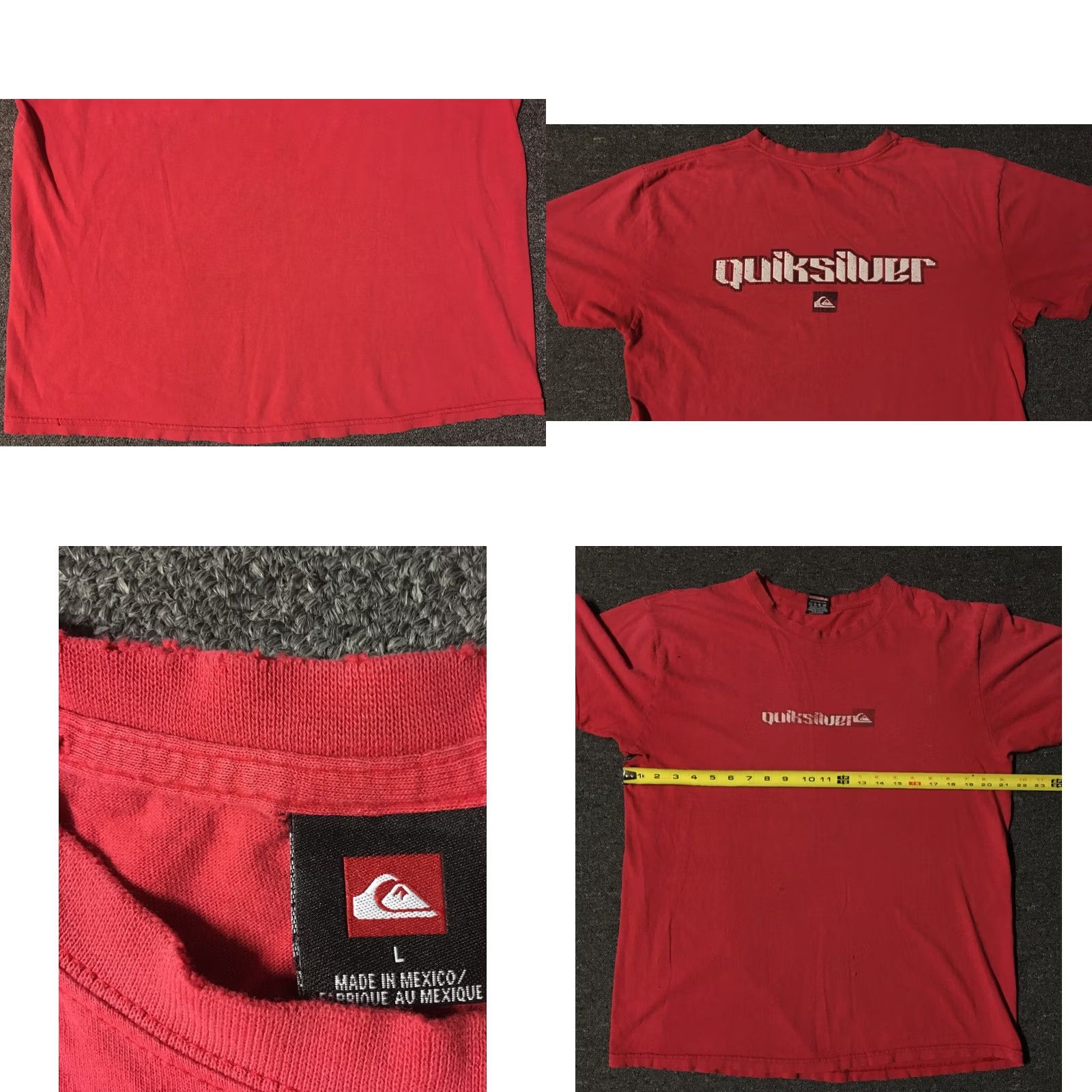 Billabong VINTAGE Quiksilver Tshirt Shirt L Red 90s Grunge Surf Skate Beach Ocean Graphic Tee Mens Size US L / EU 52-54 / 3 - 8 Thumbnail