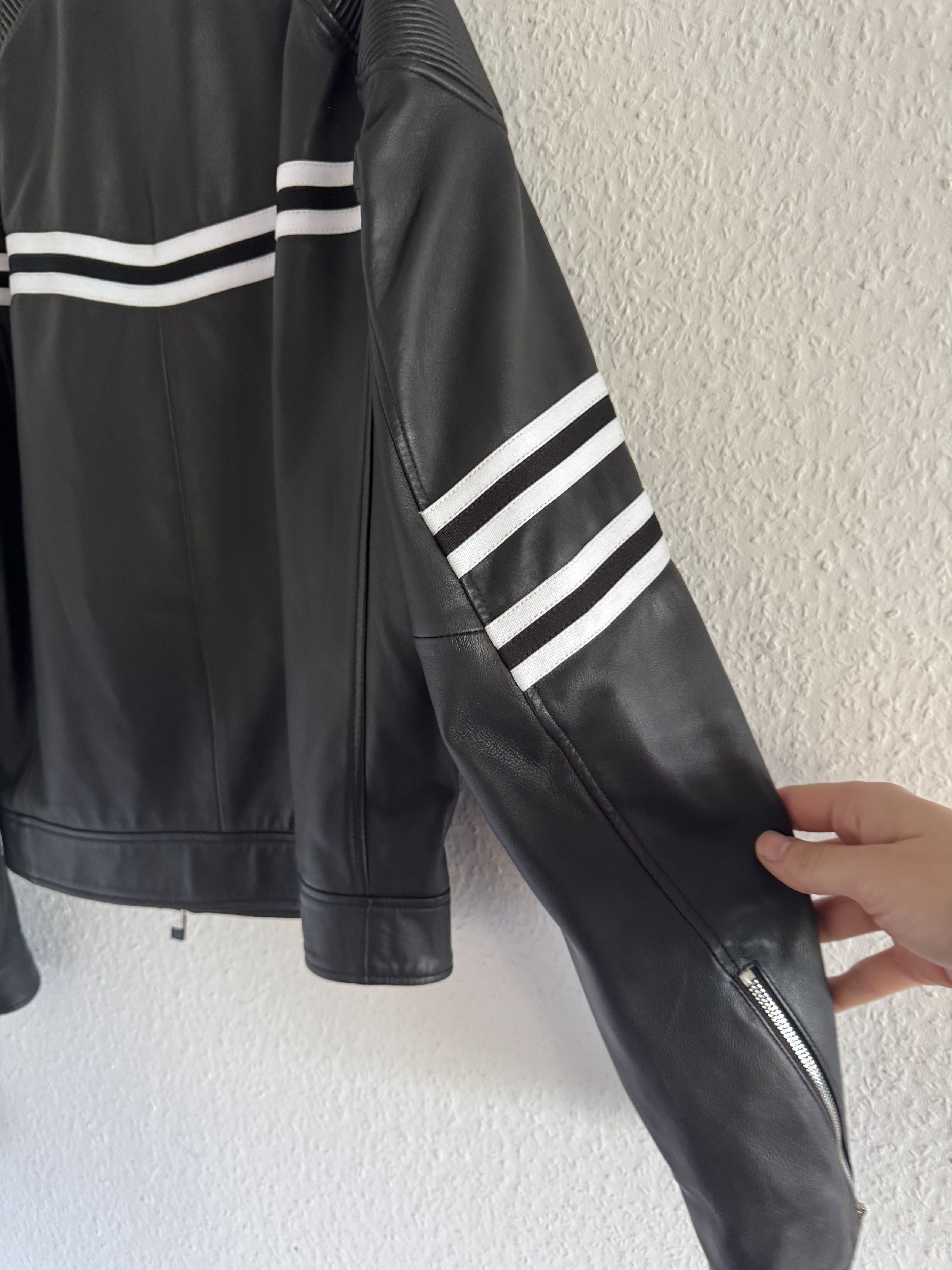 Just Cavalli Resort 2017 Striped Leather Biker Jacket Size US S / EU 44-46 / 1 - 15 Thumbnail