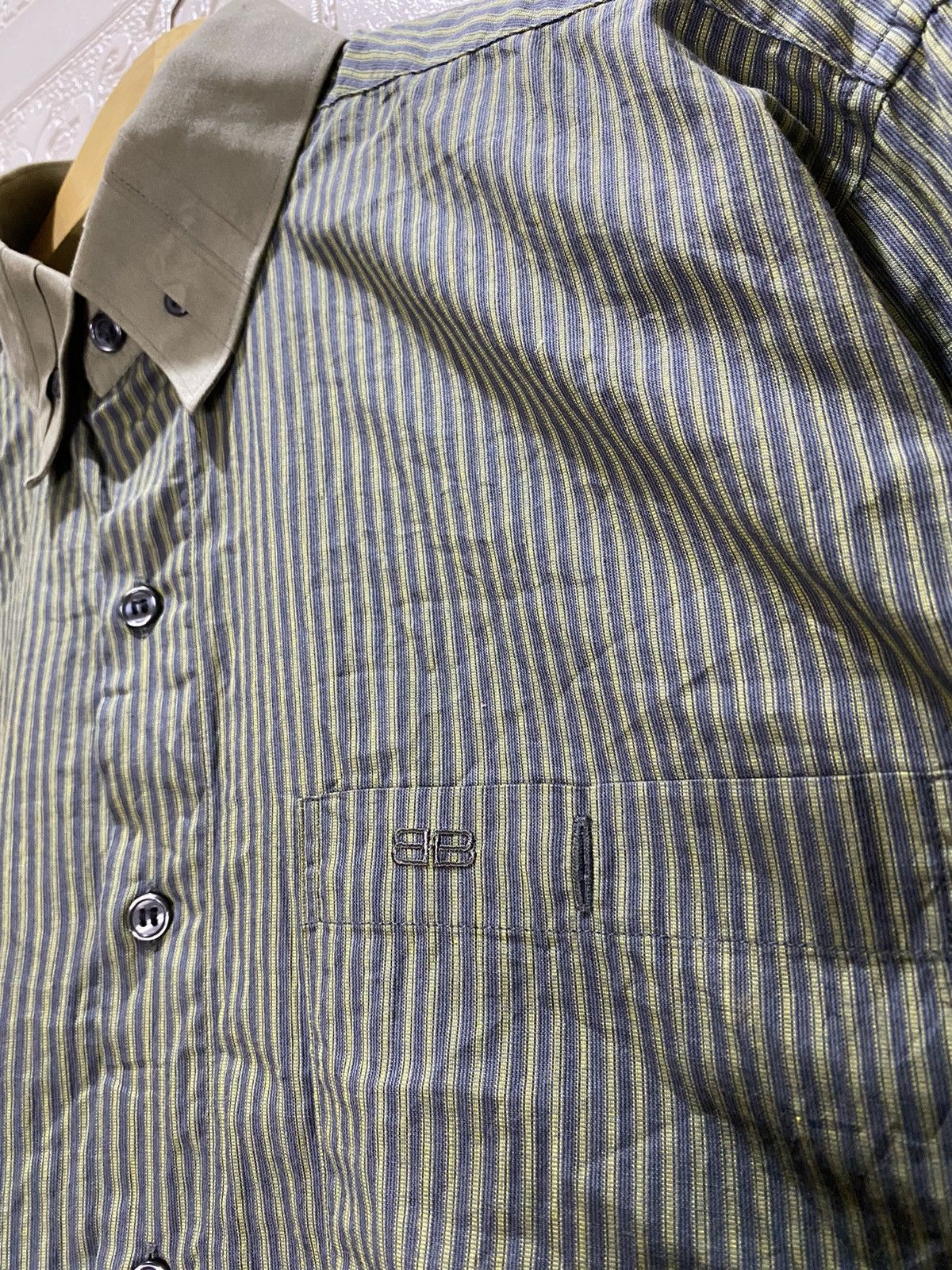 Balenciaga × Vintage Vintage Balenciaga Striped Longshirts Size US L / EU 52-54 / 3 - 3 Thumbnail