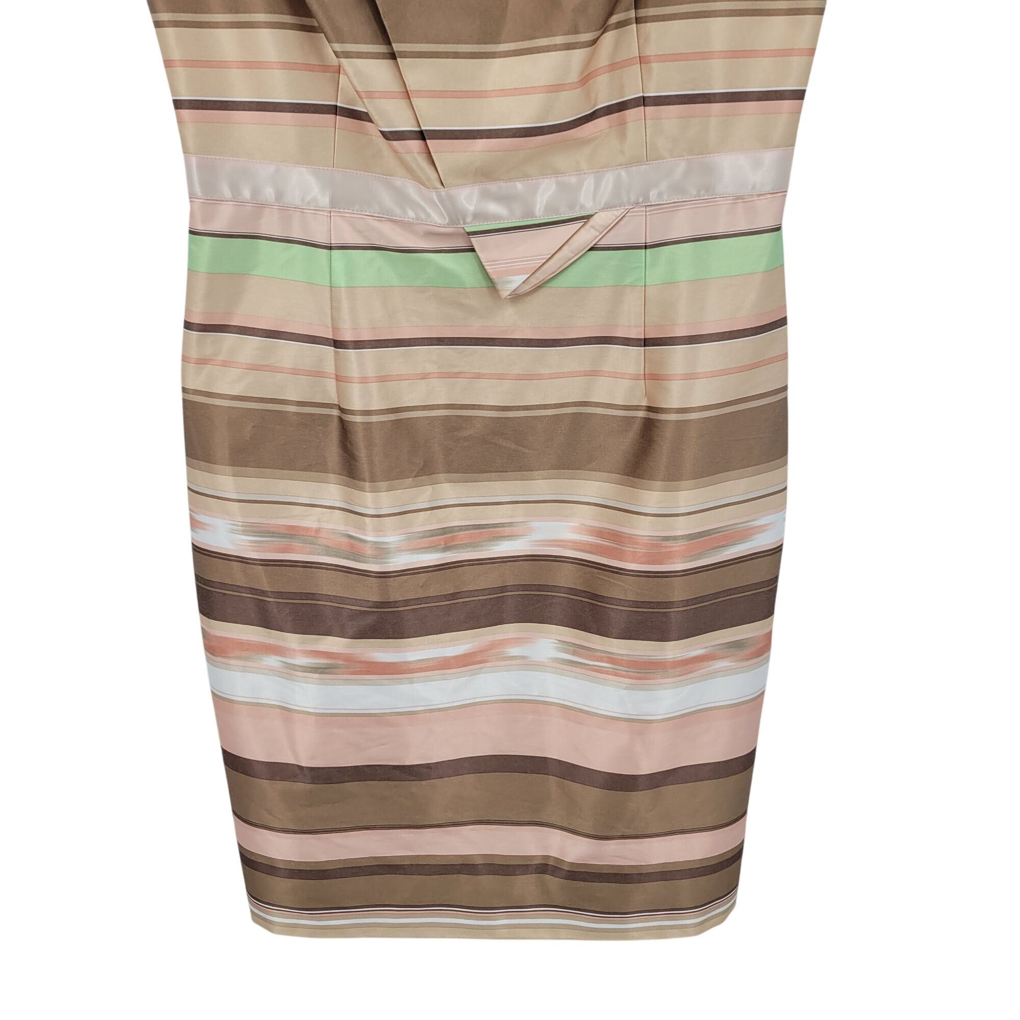 Other Womens Satin Nasopalatine Pastel Striped Sleeveless Sheath D Size M / US 6-8 / IT 42-44 - 6 Thumbnail