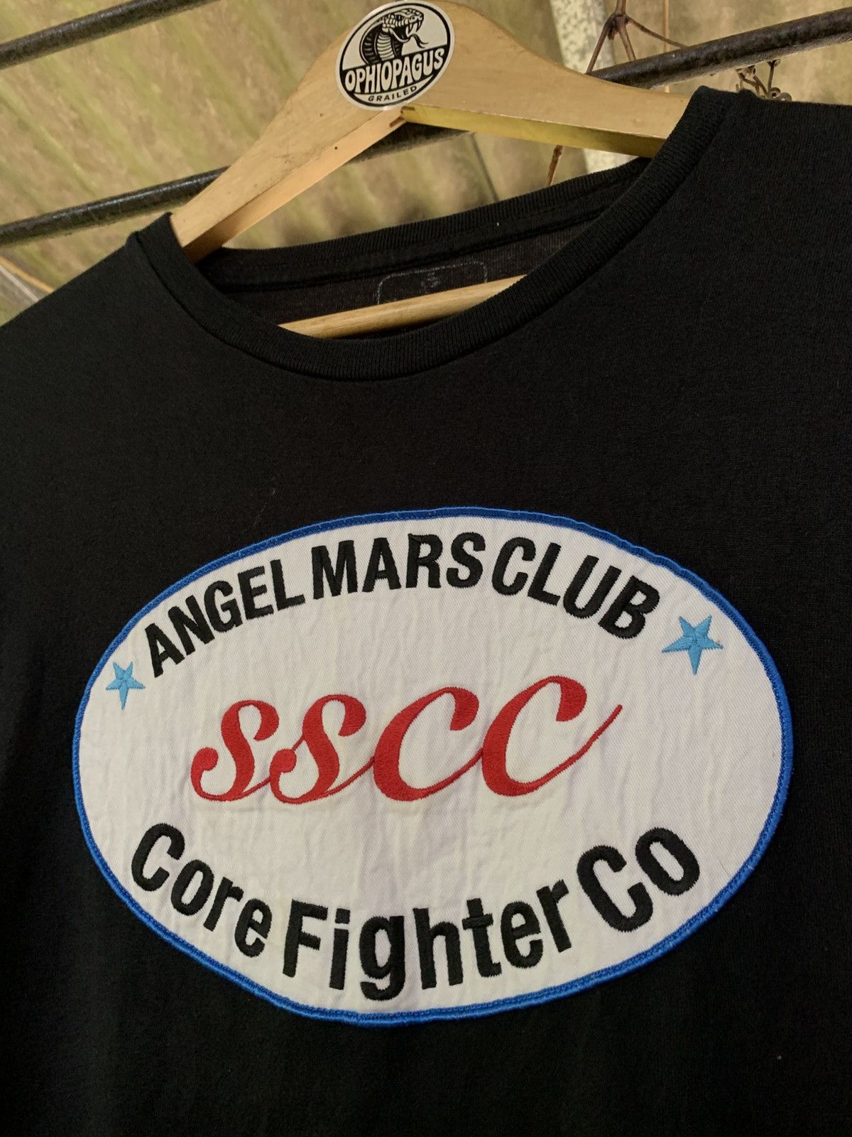 Japanese Brand 🐍 Angel Mars Club Core Fighter Tee Size US S / EU 44-46 / 1 - 2 Thumbnail