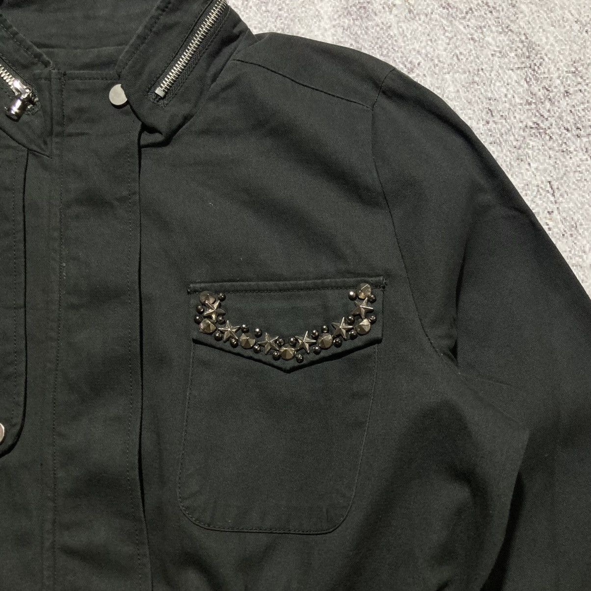 Japanese Brand 2000s Yetts Studded Pocket Jacket Black Lgb Punk Goa Style Size US XL / EU 56 / 4 - 5 Thumbnail