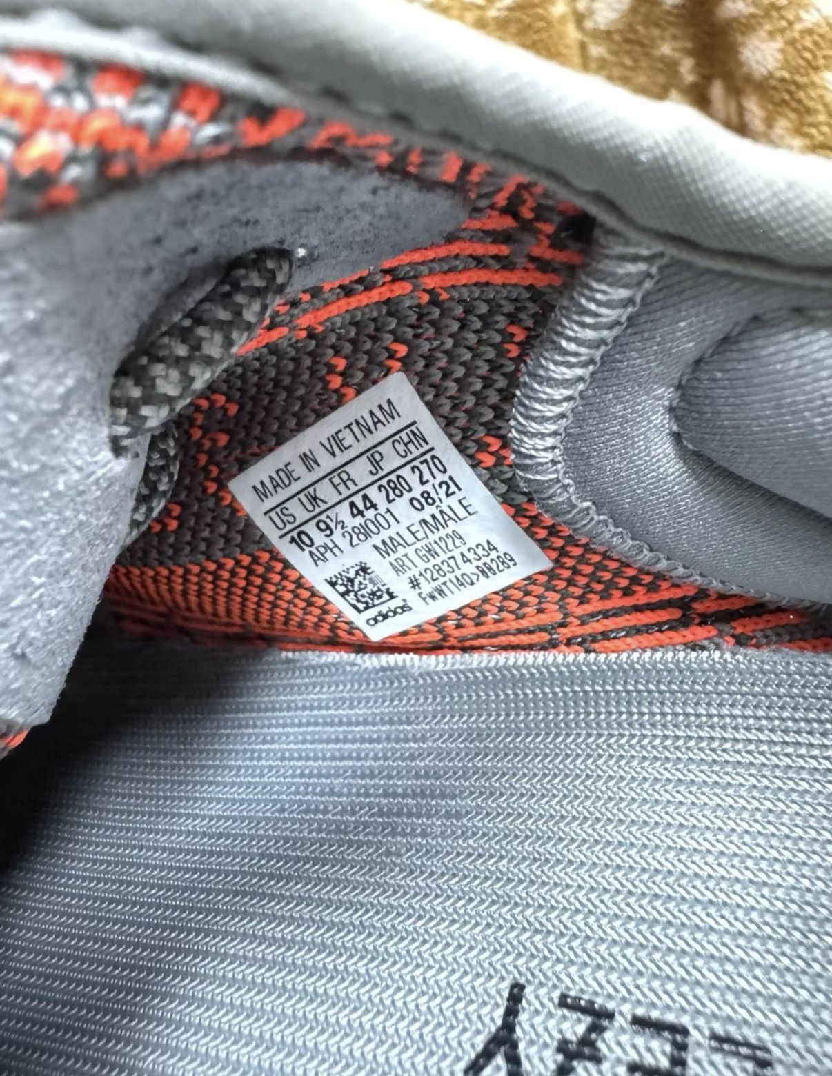 Adidas Adidas Yeezy 350 Grey Orange Reflective K37 Size US 10 / EU 43 - 4 Thumbnail