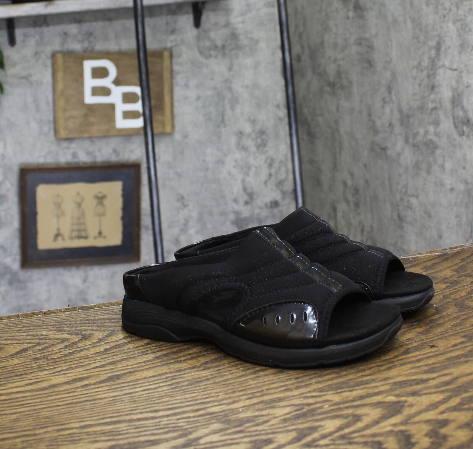Other Nwt Easy Spirit Toe Flat Sandals Black Patent Multi 7.5ww Size US 7.5 / IT 37.5 - 1 Thumbnail