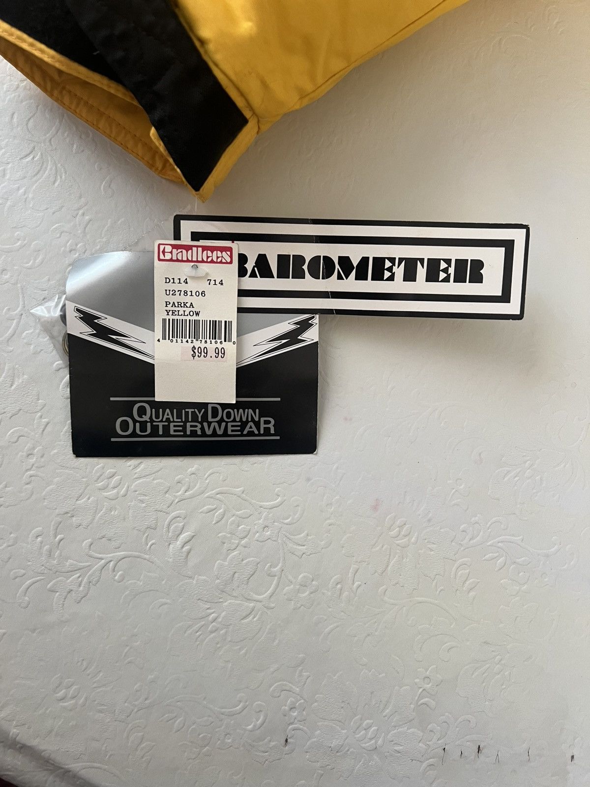 Other Vintage 90s Barometer Yellow Down Parka (NWT) Size US L / EU 52-54 / 3 - 3 Thumbnail
