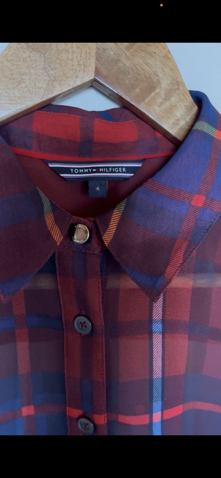Tommy Hilfiger × Vintage Mini Tunic Sheer Tartan Dress Size M / US 6-8 / IT 42-44 - 4 Thumbnail