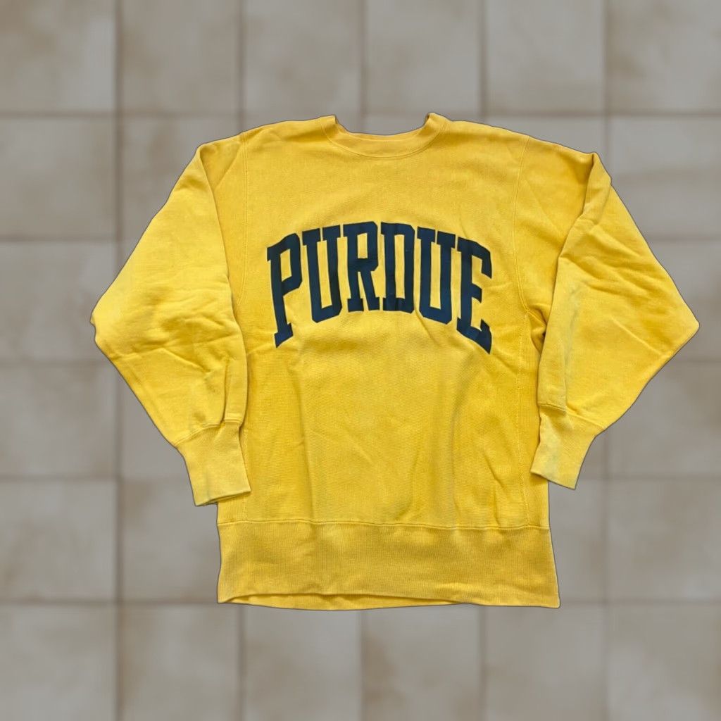 Champion VINTAGE Champion Sweatshirt Mens L Crewneck Yellow Size US L / EU 52-54 / 3 - 1 Thumbnail