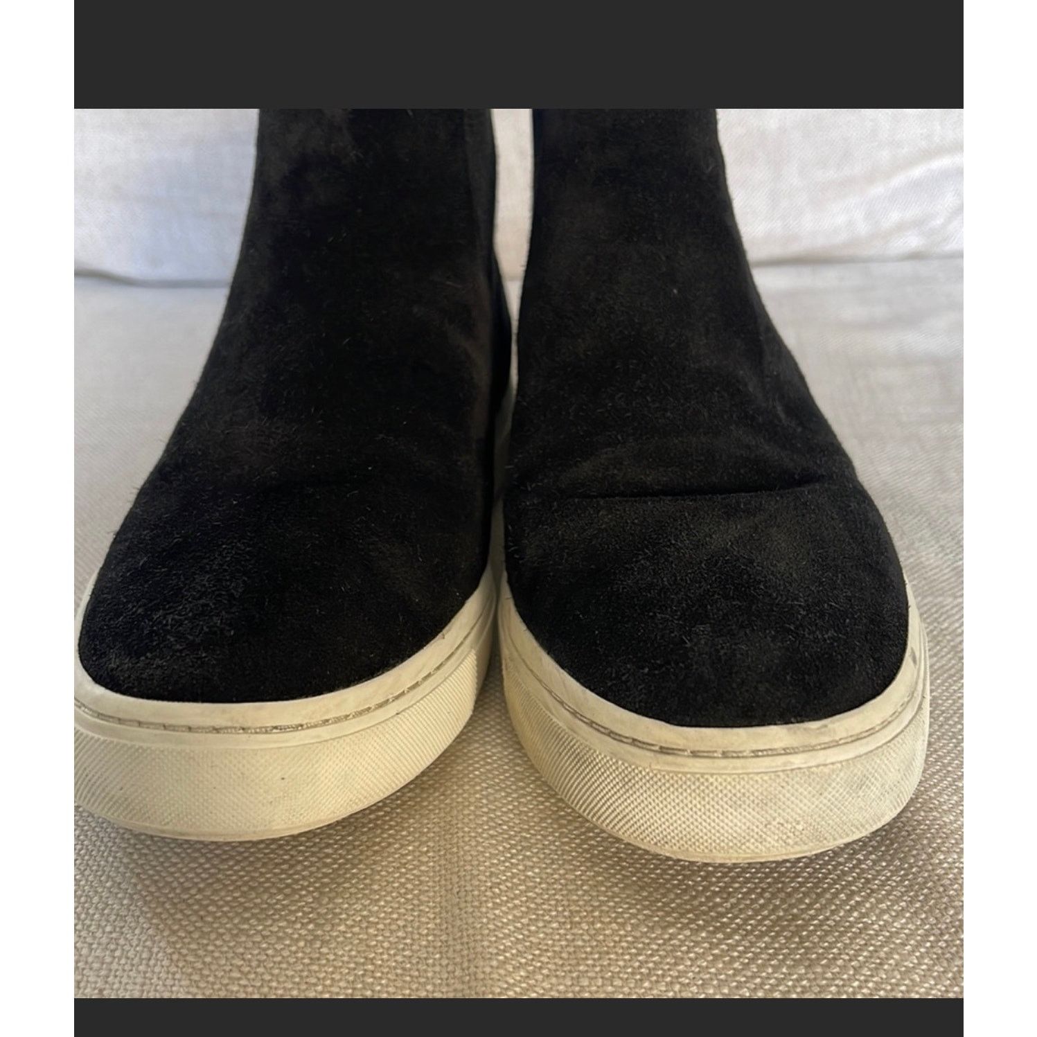 Designer × Vince Vince Newlyn Black Suede High Top Sneaker Boots Size US 7 / IT 37 - 4 Thumbnail