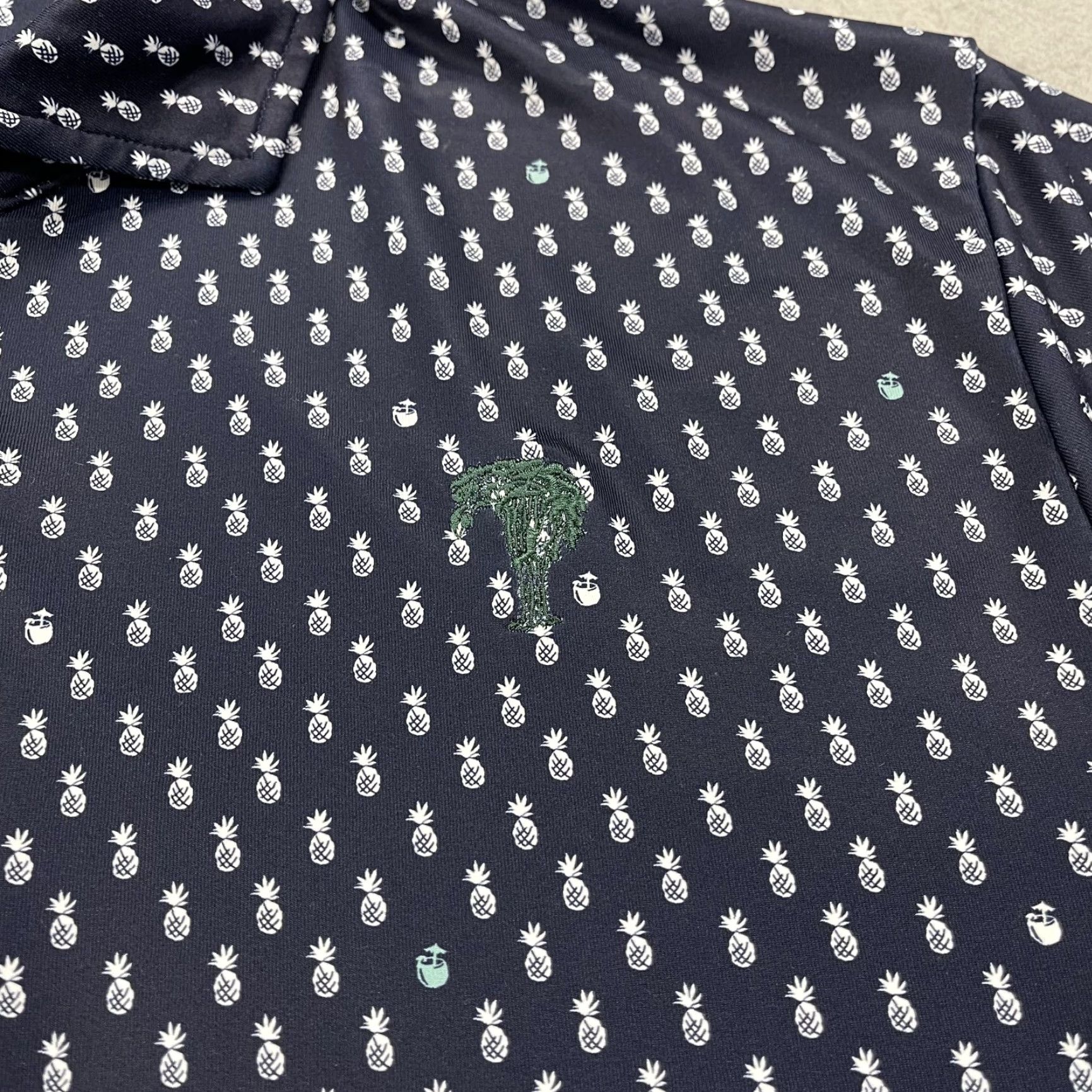 RLX Ralph Lauren RLX Ralph Lauren Polo Shirt Mens XL Blue - Polo Shirt, RLX Polo, Golf, Outdoor - White Pineapple AOP? Wait no. Size US XL / EU 56 / 4 - 3 Thumbnail
