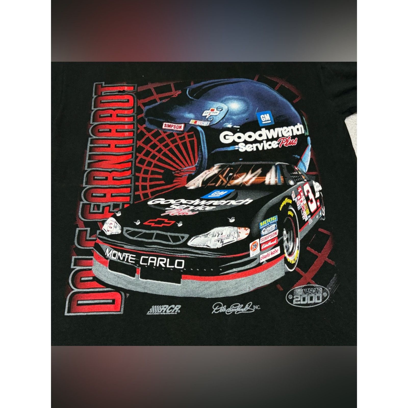 Chase Authentics Vintage Dale Earnhardt Black Graphic Tee Shirt M Made in USA Size US M / EU 48-50 / 2 - 3 Thumbnail