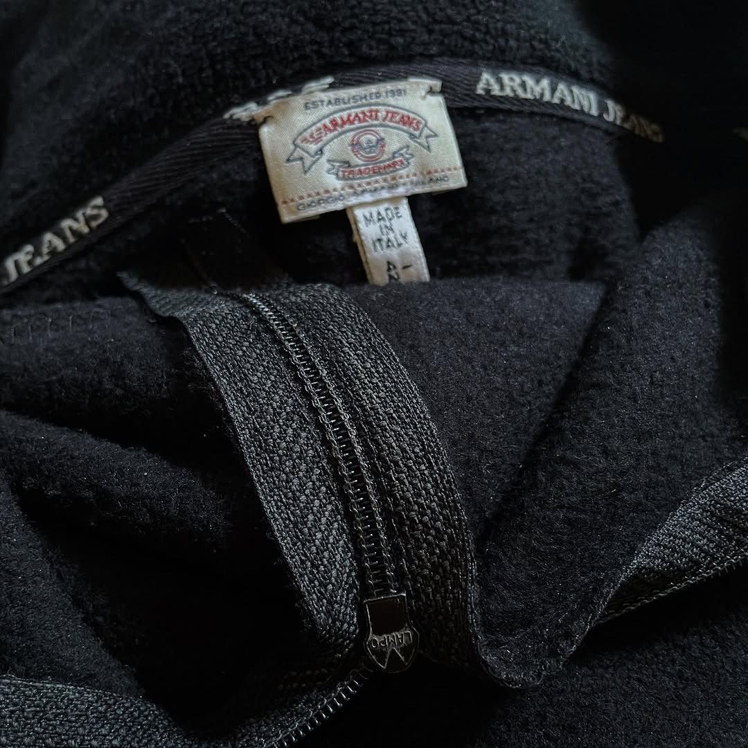 Giorgio Armani 90’s Armani Jeans Quarter-Zip Fleece Pullover (Boxyfit) Size US XS / EU 42 / 0 - 11 Thumbnail