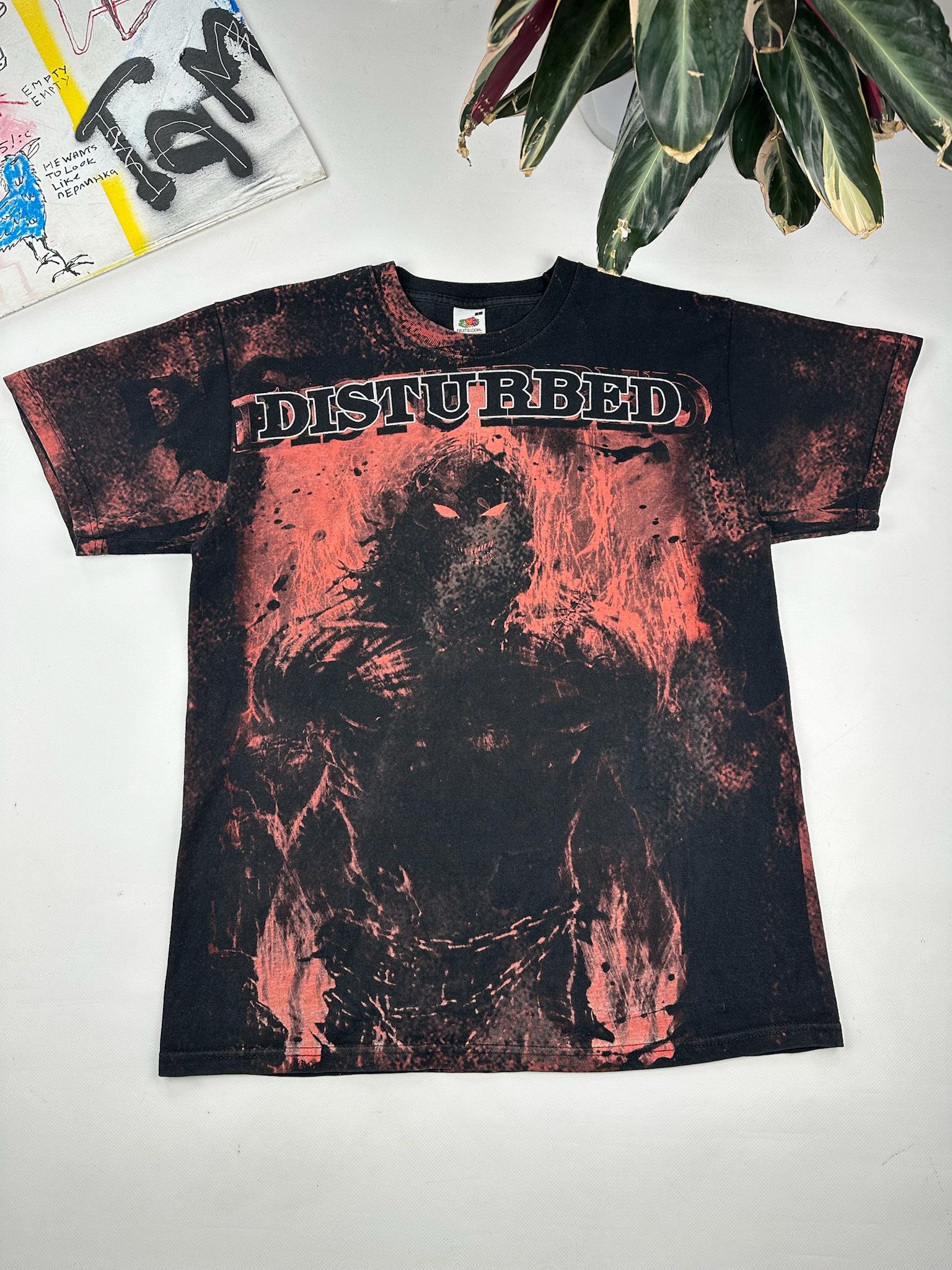 Band Tees VINTAGE Y2K DISTURBED METAL BAND TEE AOP Size US L / EU 52-54 / 3 - 1 Thumbnail