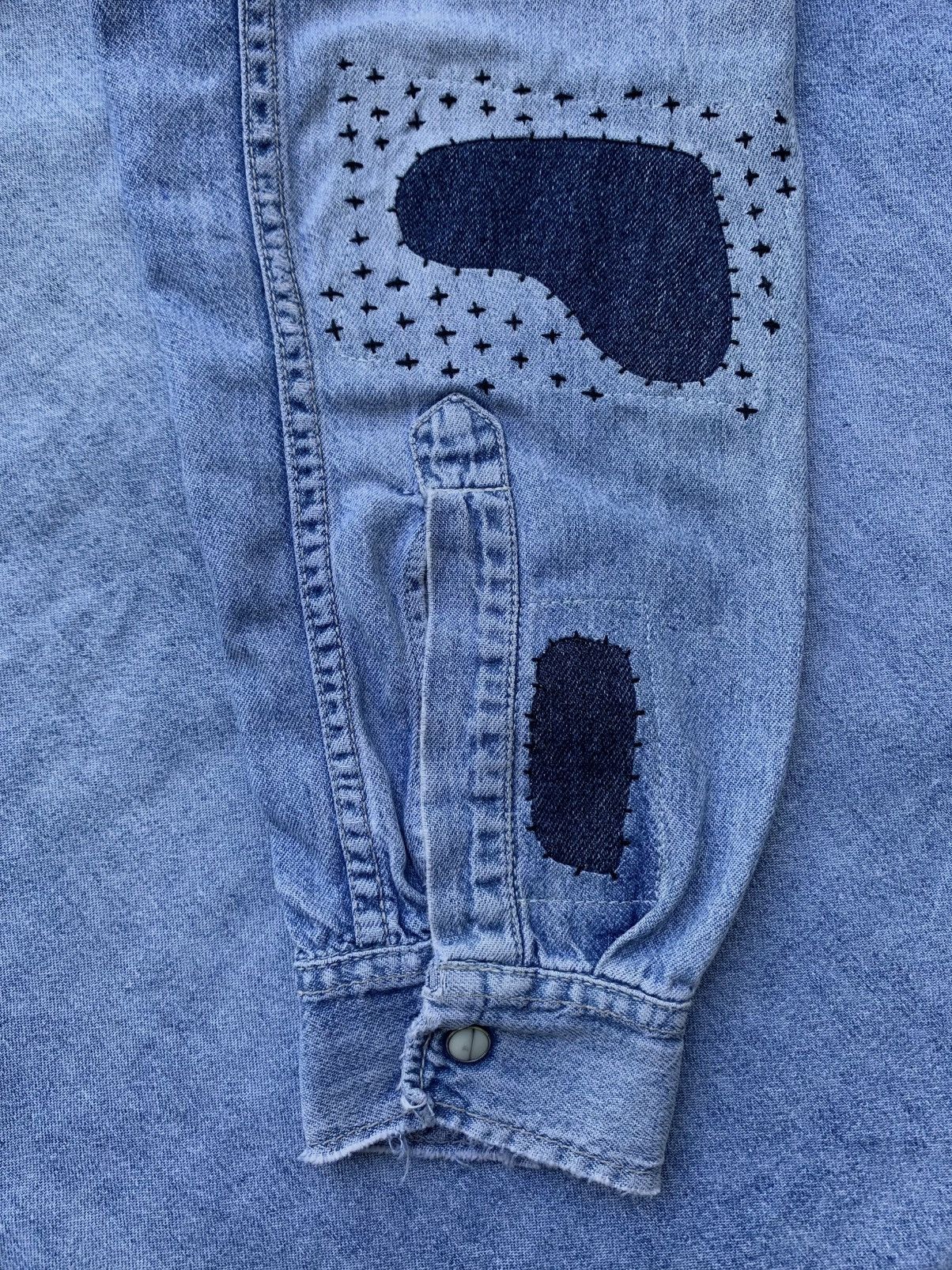 Levi's repaired sashiko patchwork levi’s 1990s western shirt Size US M / EU 48-50 / 2 - 9 Thumbnail