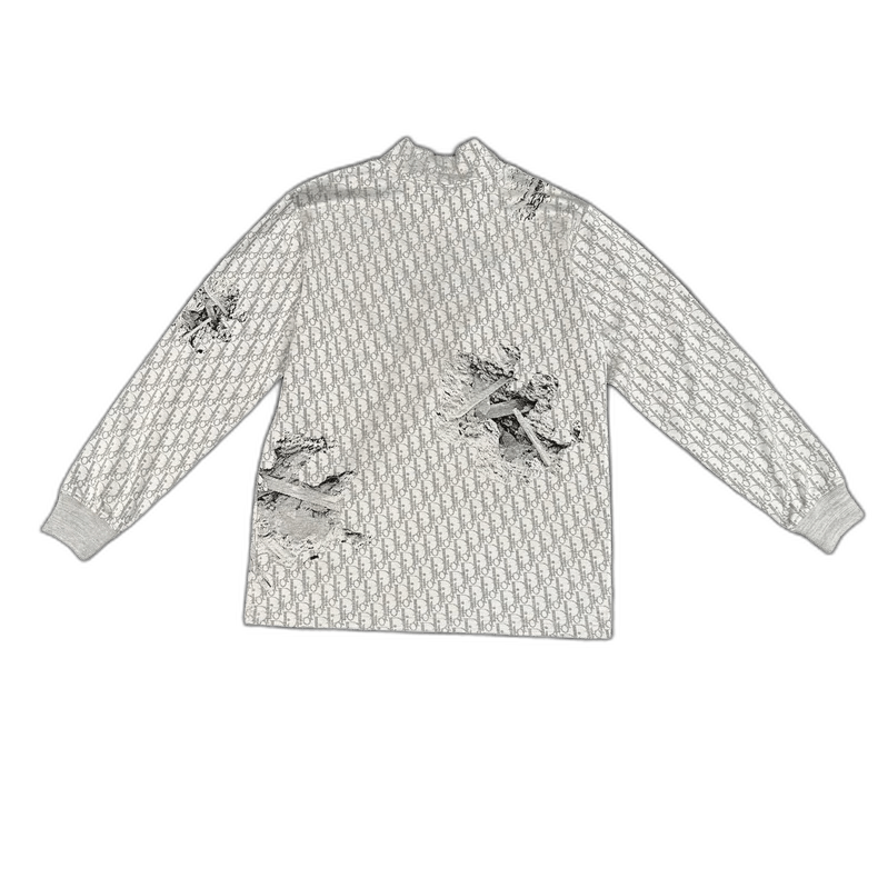 Dior Dior Gray Floral Long Sleeve Sweatshirt Size S-yf Size US S / EU 44-46 / 1 - 1 Thumbnail
