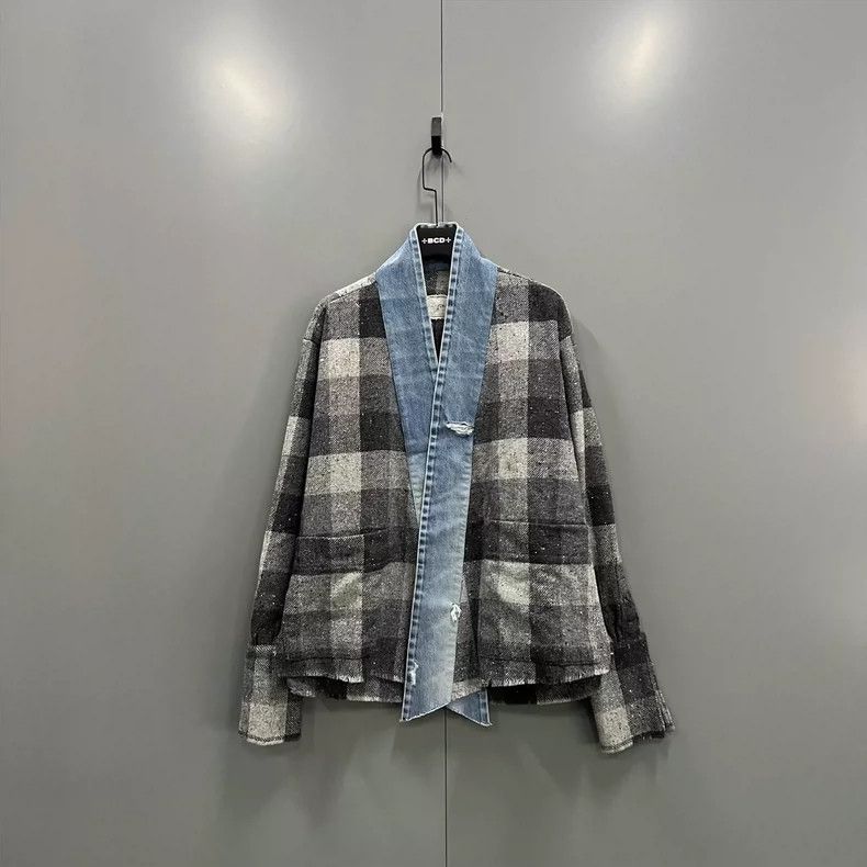 Greg Lauren greg lauren Cowboy patchwork plaid shirt 2506-Nextarrow Size US M / EU 48-50 / 2 - 1 Thumbnail