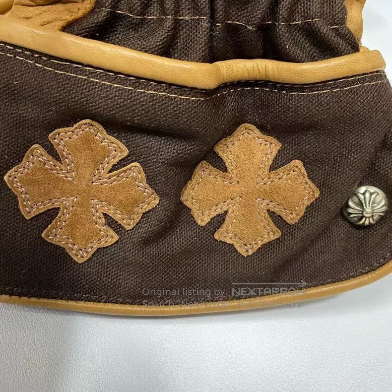 Chrome Hearts CHROME HEARTS Size OS Suede cross gloves Size ONE SIZE - 2 Thumbnail