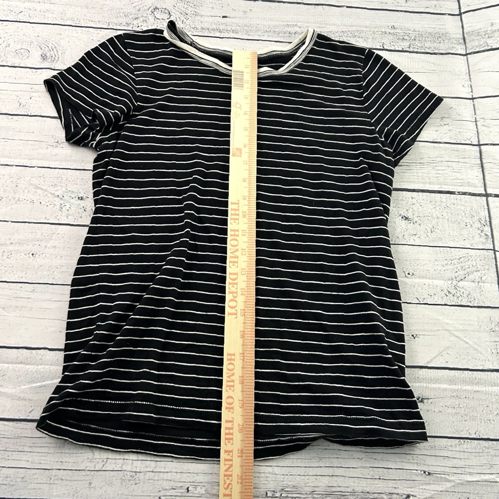 Madewell Madewell Short Sleeve T Shirt Black Womens Small Striped Cotton Top Classic Shirt Size S / US 4 / IT 40 - 3 Thumbnail