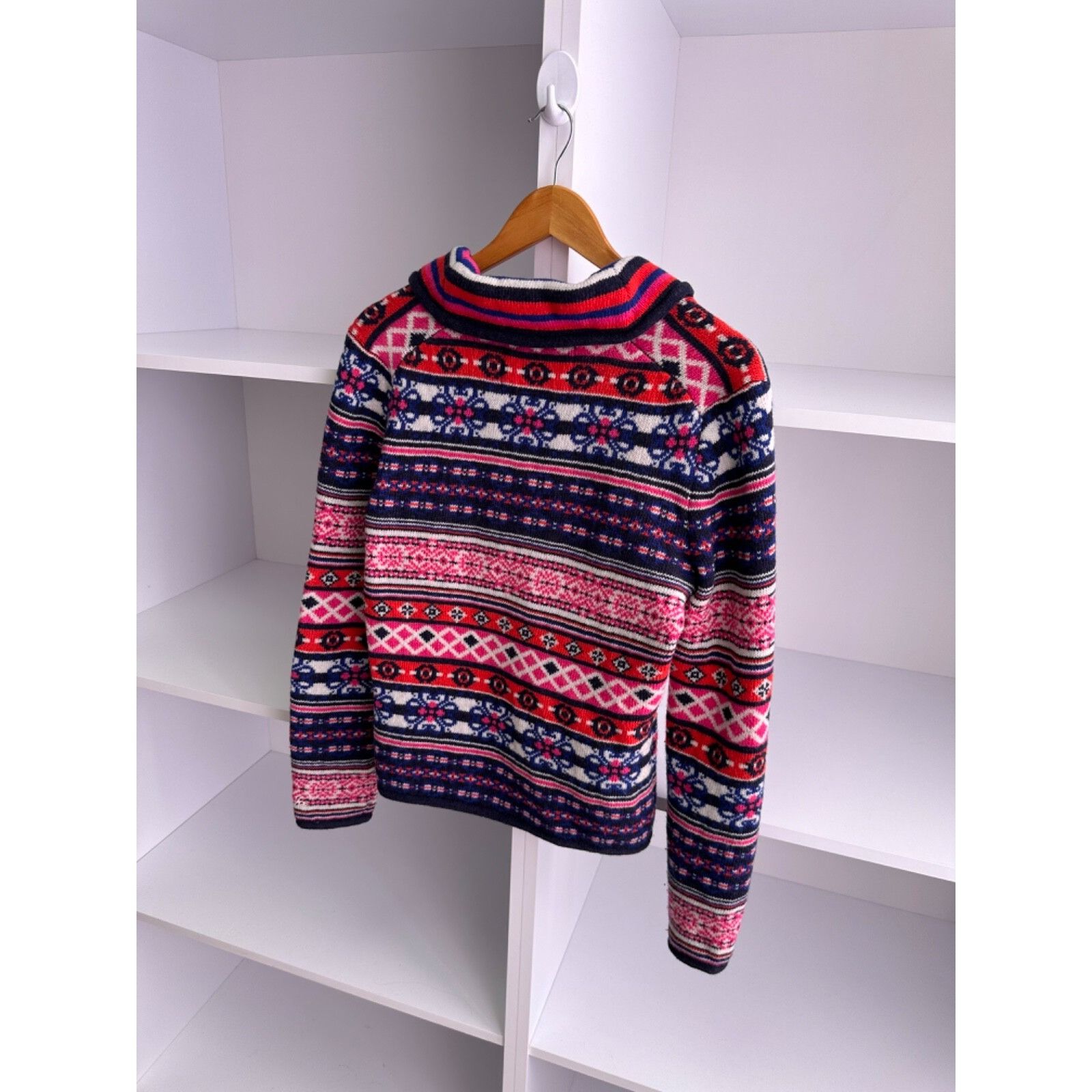 Bogner VTG Bogner Fire+Ice Woman Wool Multicolored Cardigan Sweater Size M / US 6-8 / IT 42-44 - 10 Thumbnail