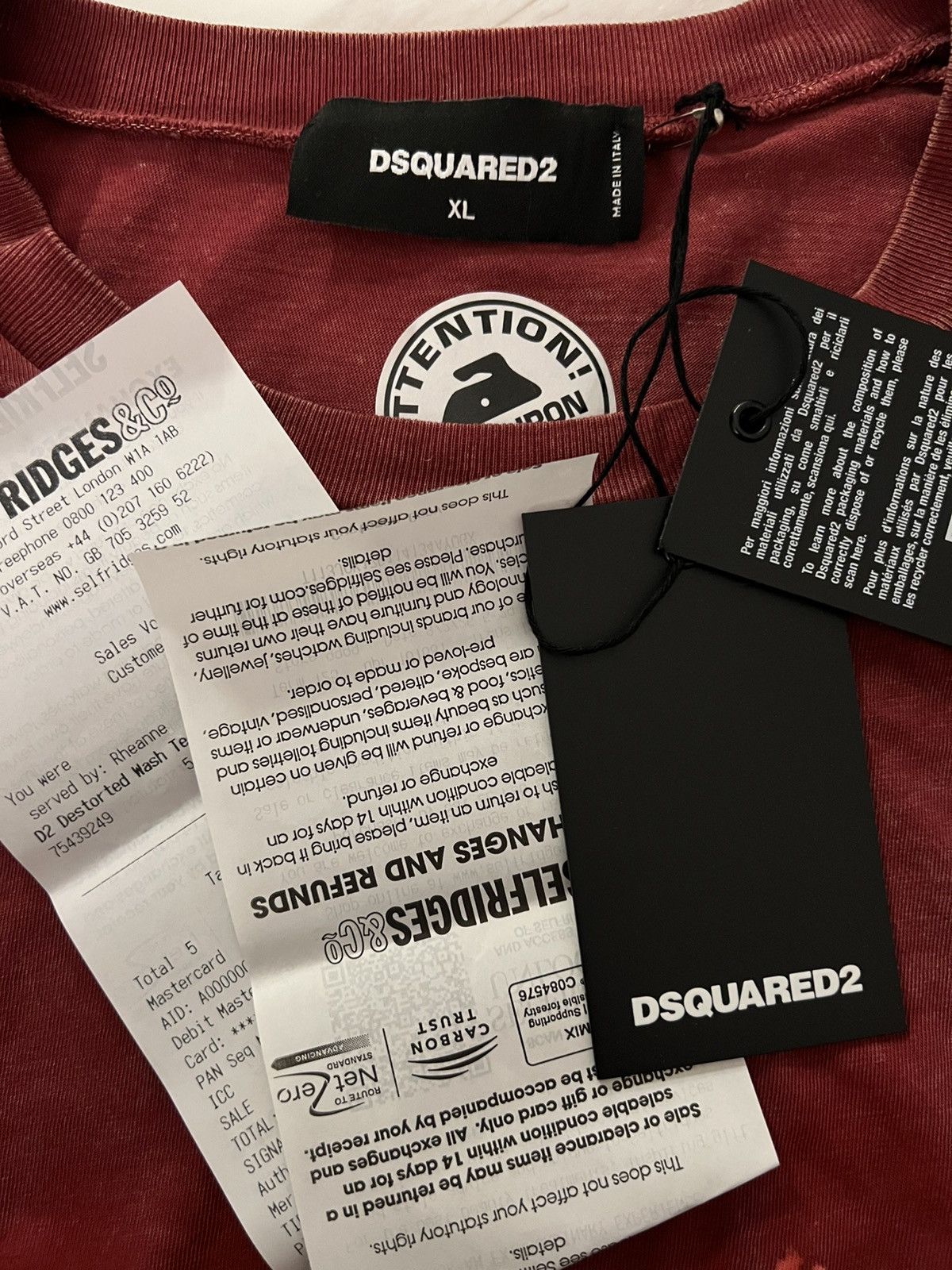 Dsquared2 DSQUARED2 Distorted logo-print relaxed-fit X-Large red Size US XL / EU 56 / 4 - 9 Thumbnail