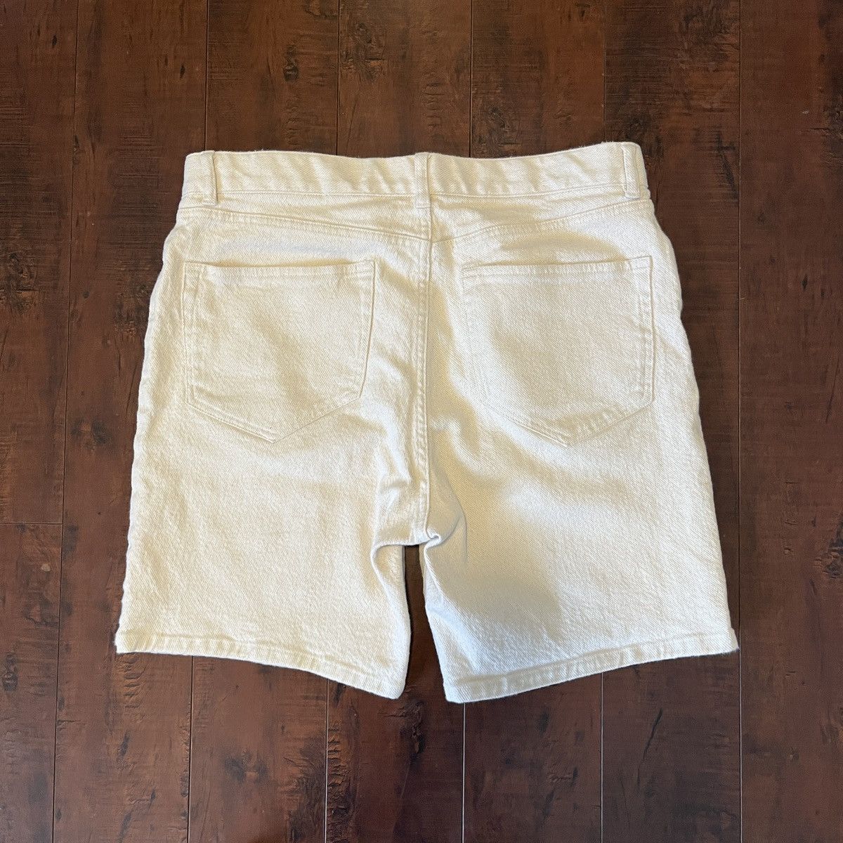 Mr P. Mr. P Mr. Porter Cream Denim Shorts Size US 34 / EU 50 - 9 Thumbnail