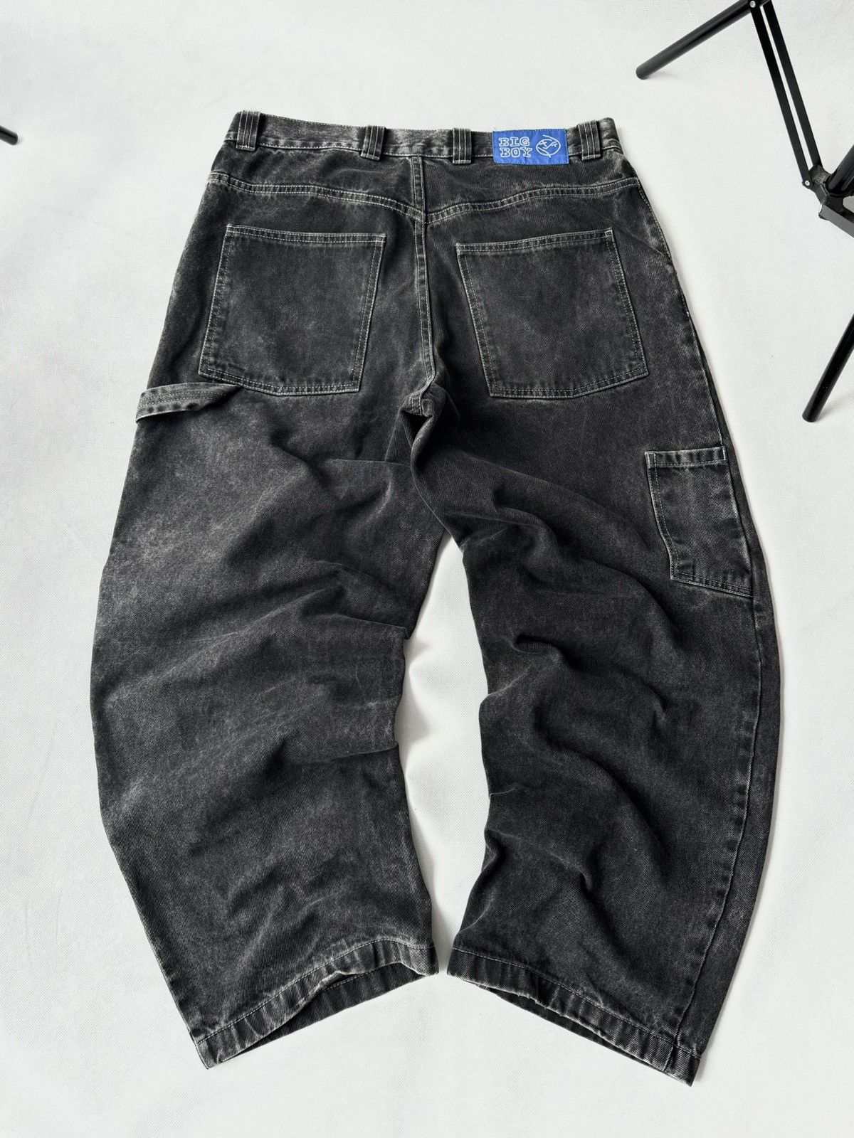 JNCO Rare Polar Big Boy Work Pants Washed Black Baggy Jnco Style Size US 32 / EU 48 - 8 Thumbnail