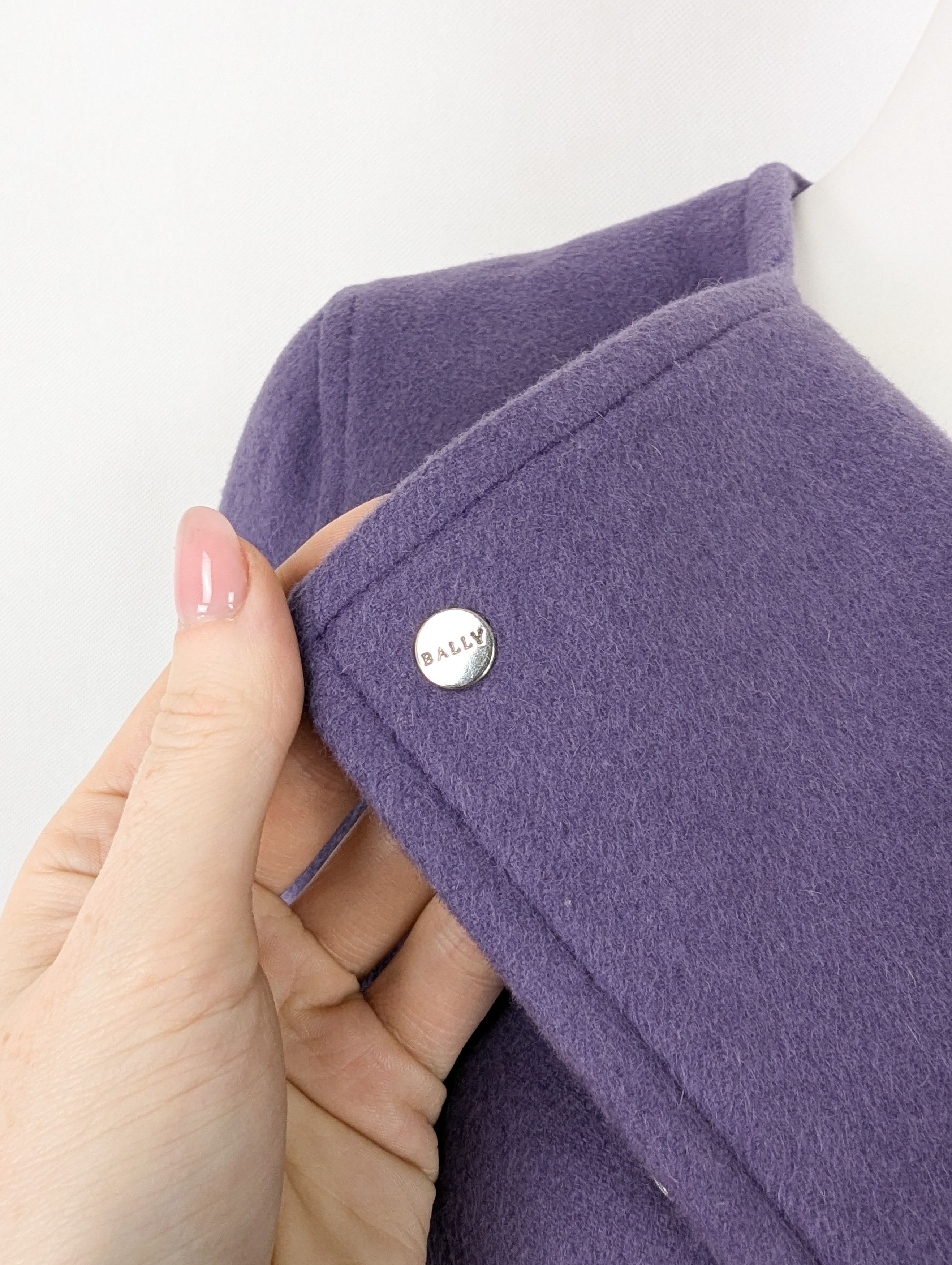Bally Bally lilac wool coat Size S / US 4 / IT 40 - 4 Thumbnail