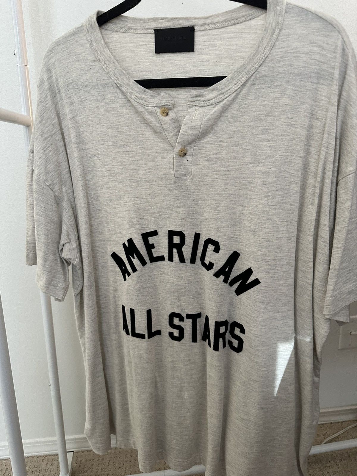 Fear of God Fear of God All Star Henley Tee - Cream - L | Grailed