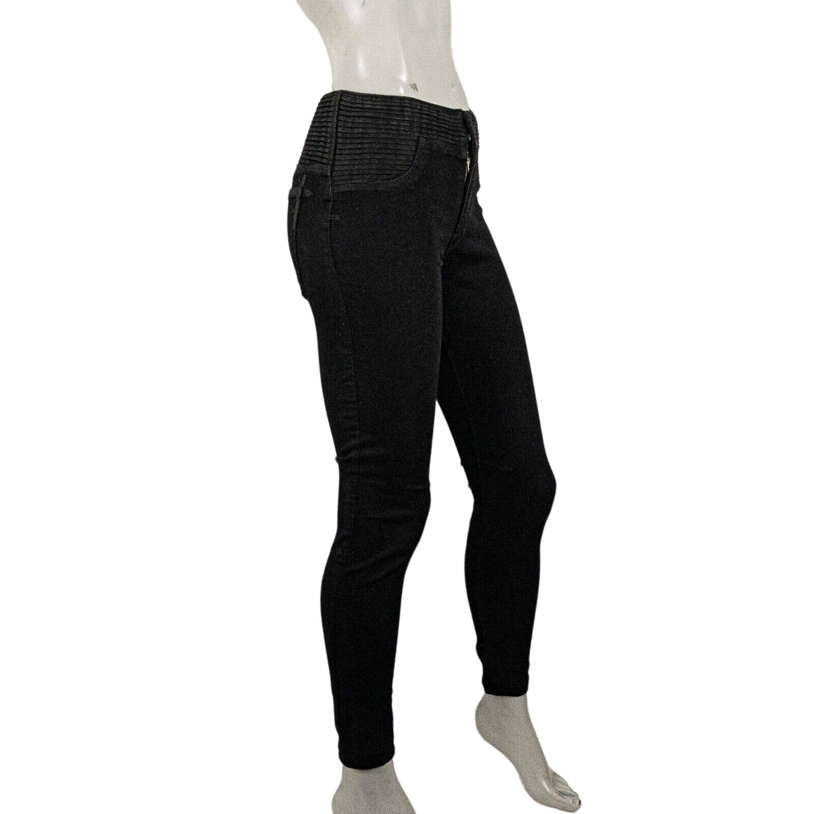 Rta RtA Black Skinny Stretch Denim Jeans ribbed waist Size 27 Size 27" / US 4 / IT 40 - 5 Thumbnail