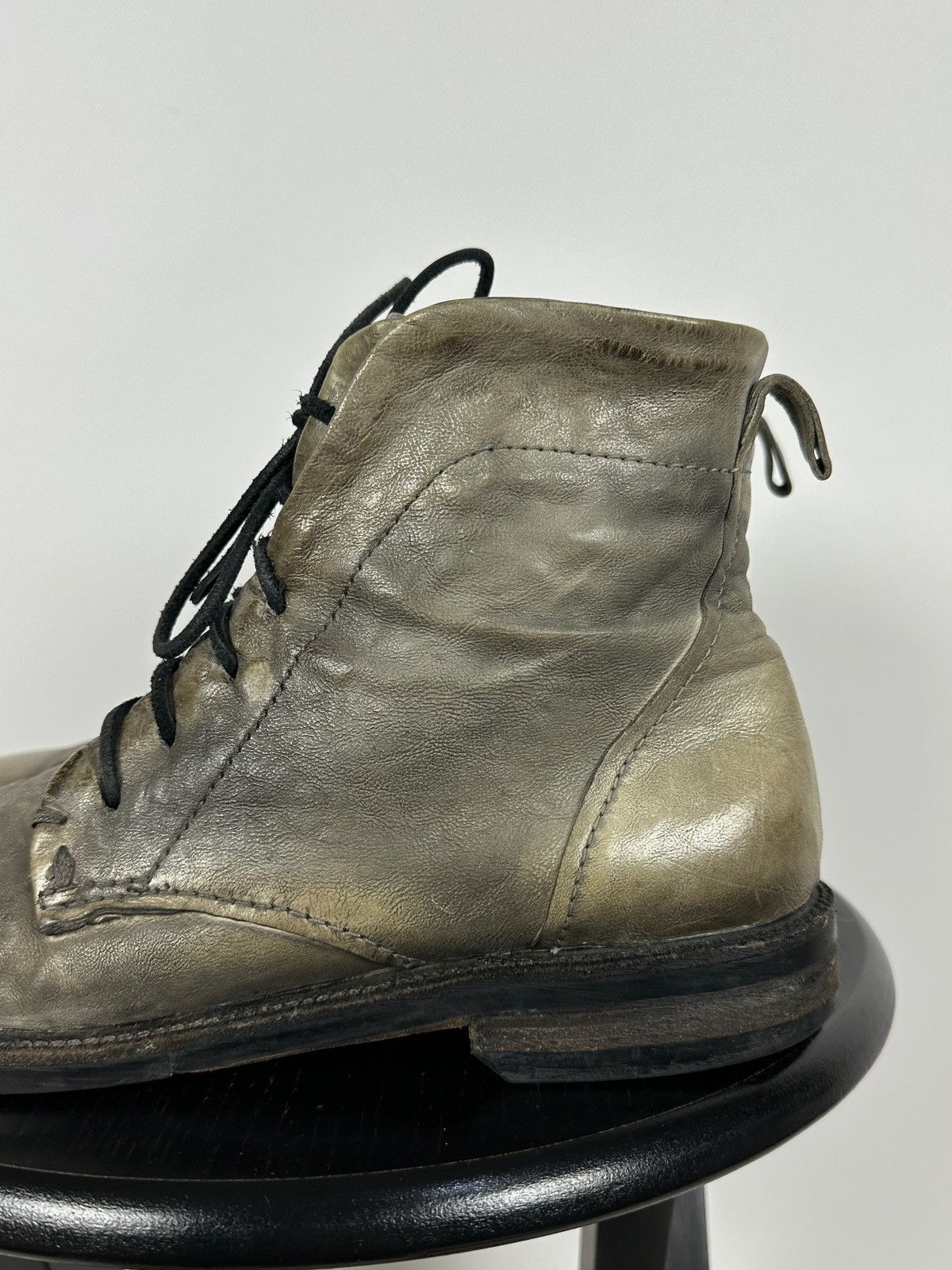 A.S.98 A.S.98 Distressed Leather Lace Up Ankle Boots Guidi Style Size US 10 / EU 43 - 13 Thumbnail