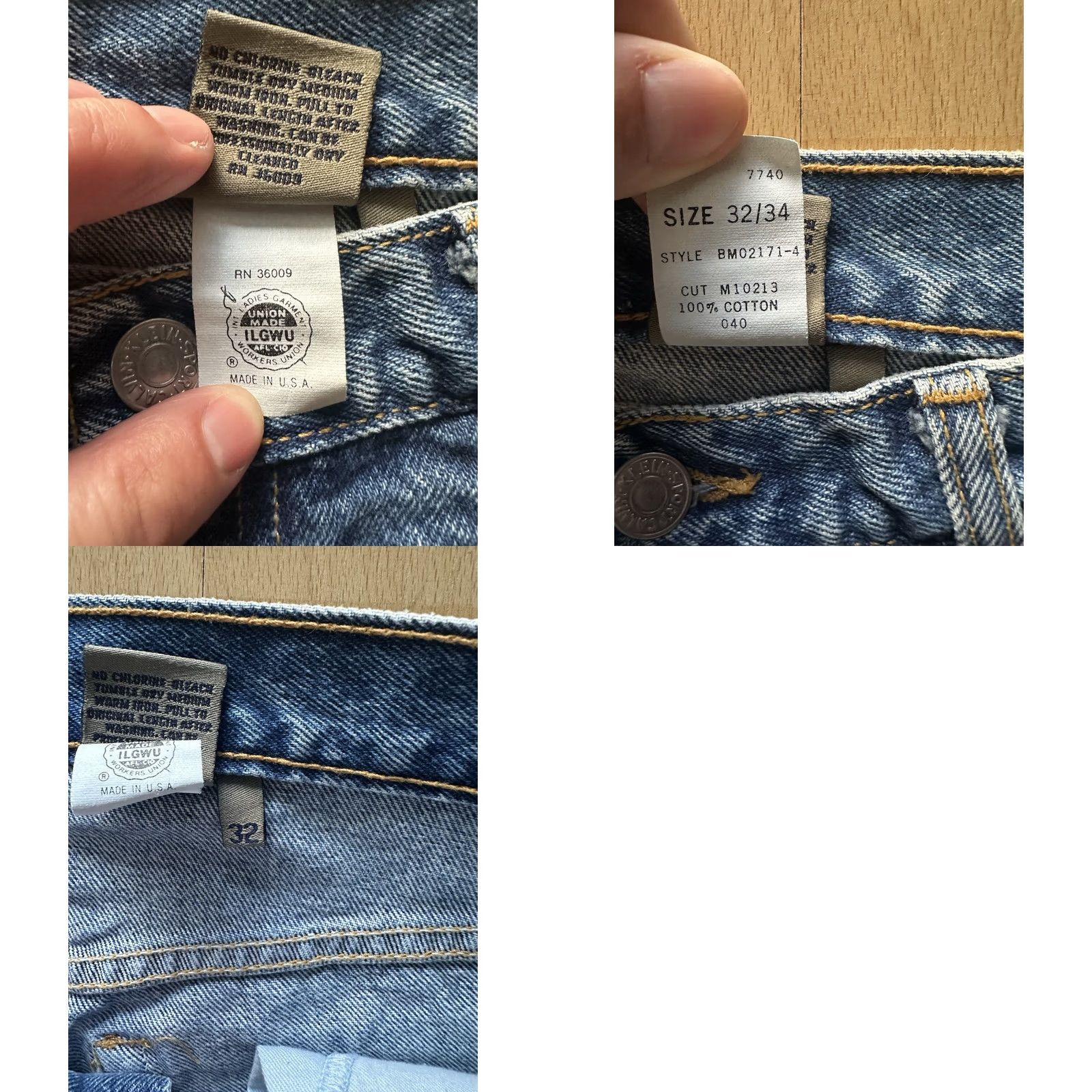 Calvin Klein VINTAGE Calvin Klein Jeans Union Made 32/34 Mens Blue USA 90s NWT Deadstock Made in USA Size US 32 / EU 48 - 8 Thumbnail