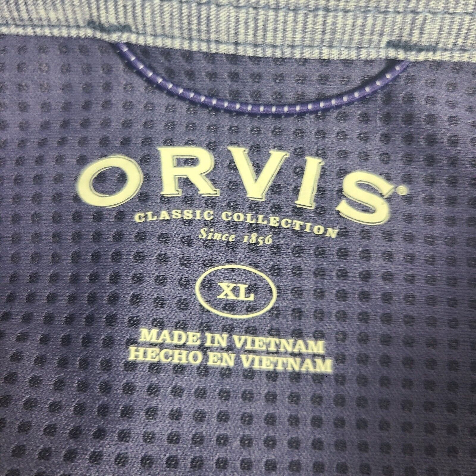 Orvis Orvis 100% Polyester Short Sleeve Button Down Shirt Men's Si Size US XL / EU 56 / 4 - 3 Thumbnail