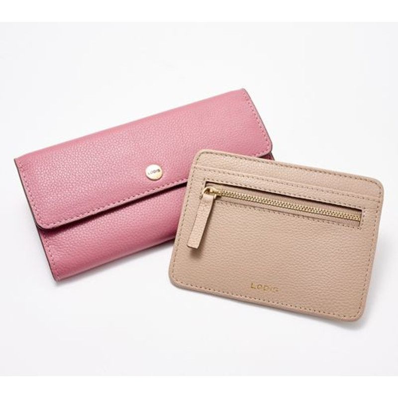 Other LODIS Texas Leather 2-Piece Wallet Set Pink & Brown Size ONE SIZE - 1 Thumbnail