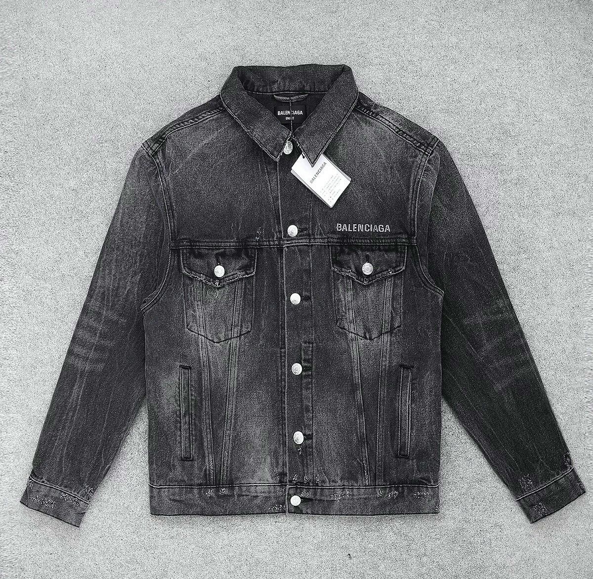 balenciaga x unif black denim jacket