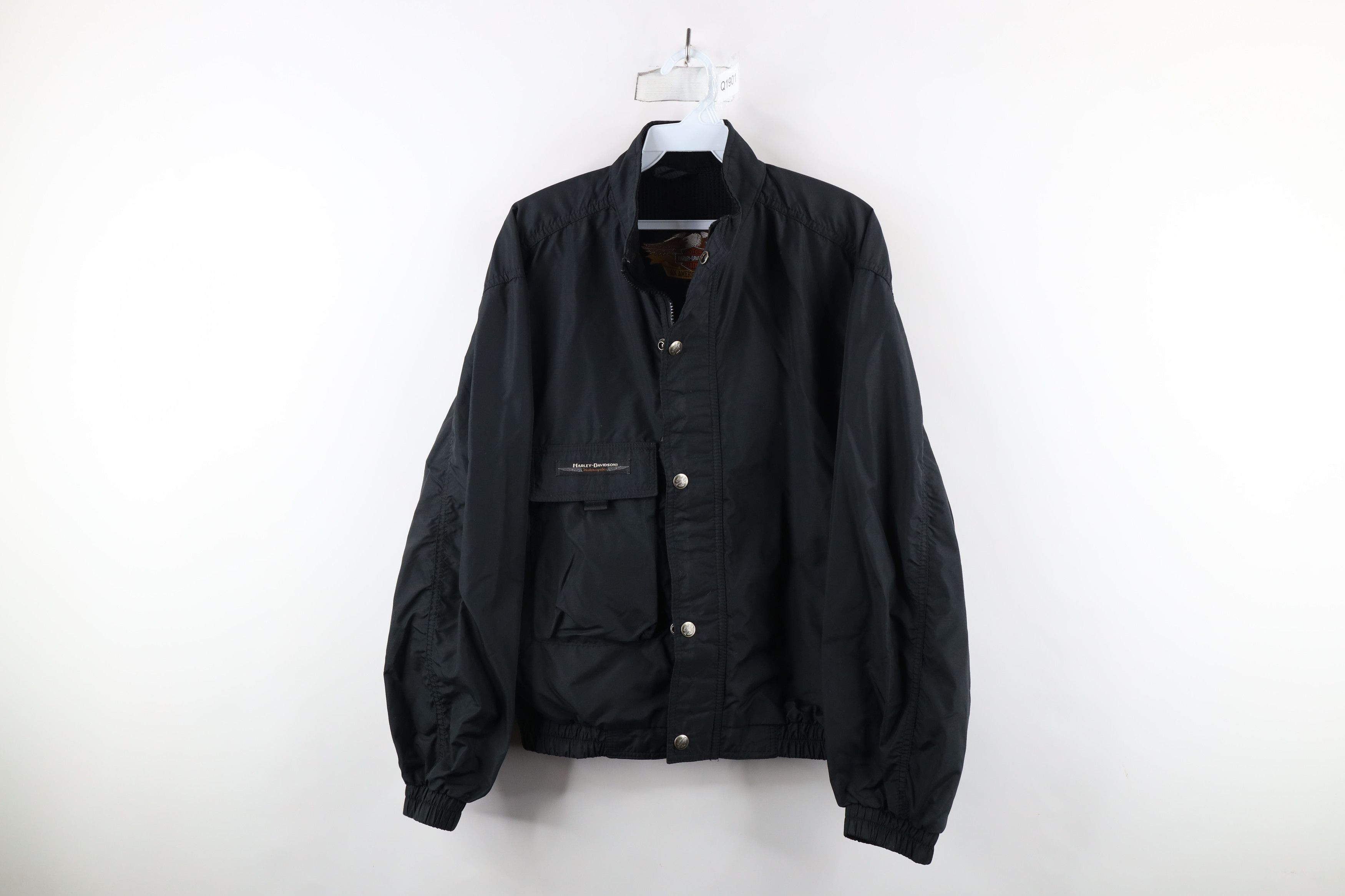 Vintage 90s Harley Davidson Out Reflective Bomber Jacket USA