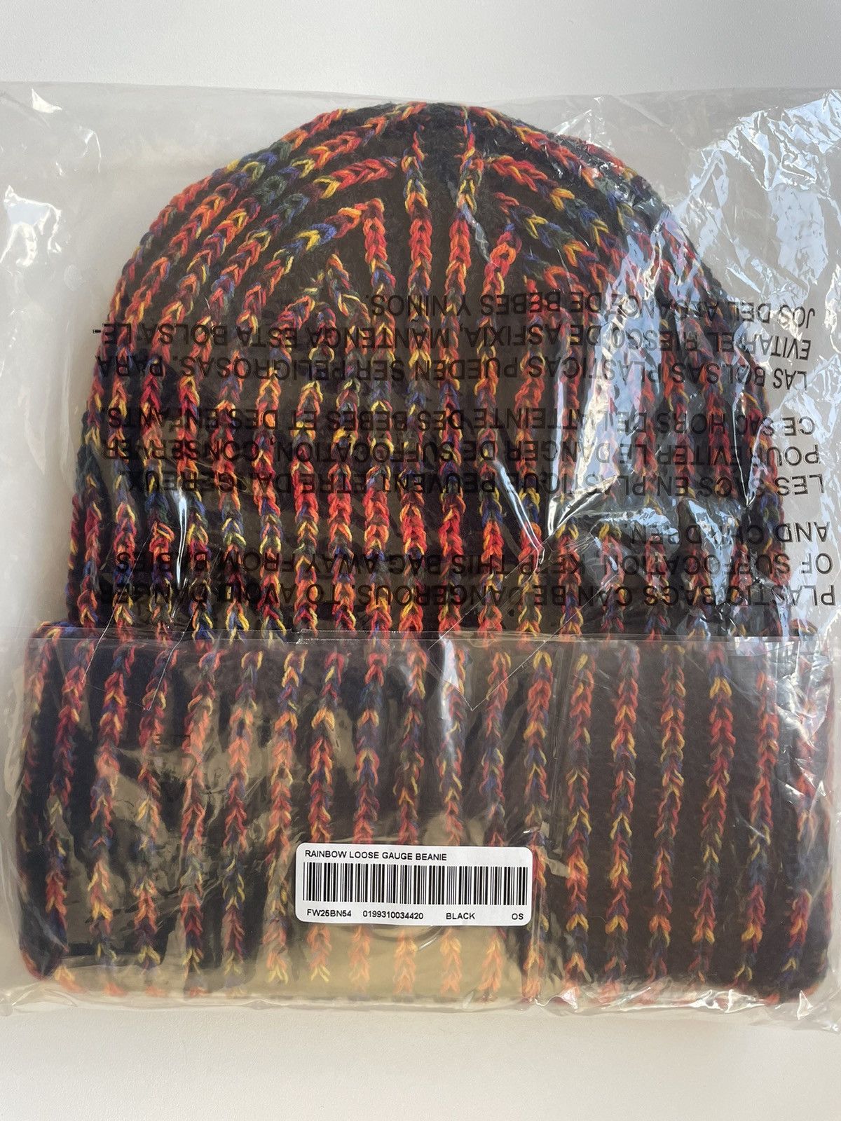 Supreme Supreme FW25 Rainbow Loose Gauge Beanie BLACK Size ONE SIZE - 3 Thumbnail