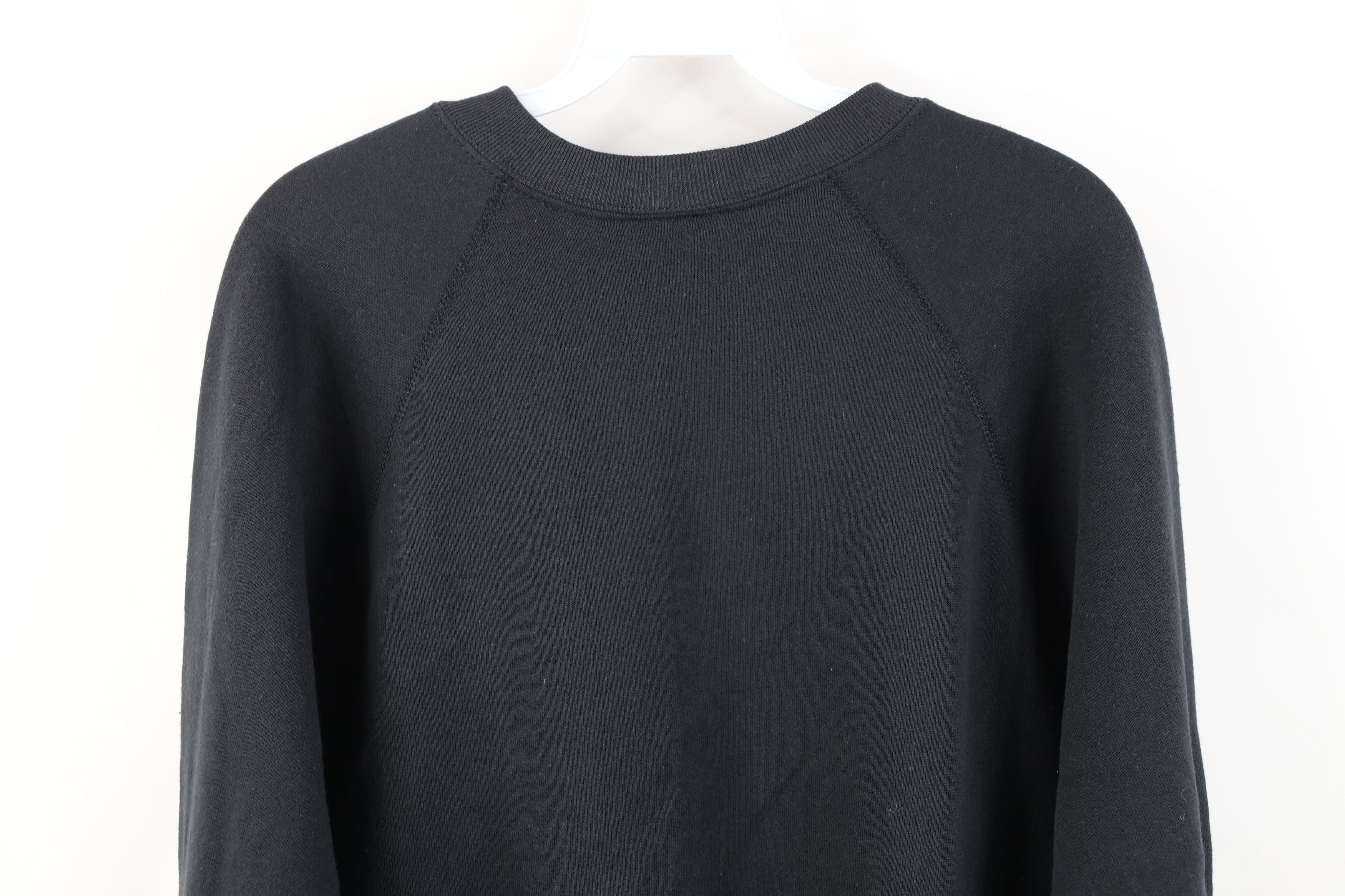 Vintage Vintage 90s Streetwear Blank Crewneck Sweatshirt Black USA Size US M / EU 48-50 / 2 - 9 Thumbnail