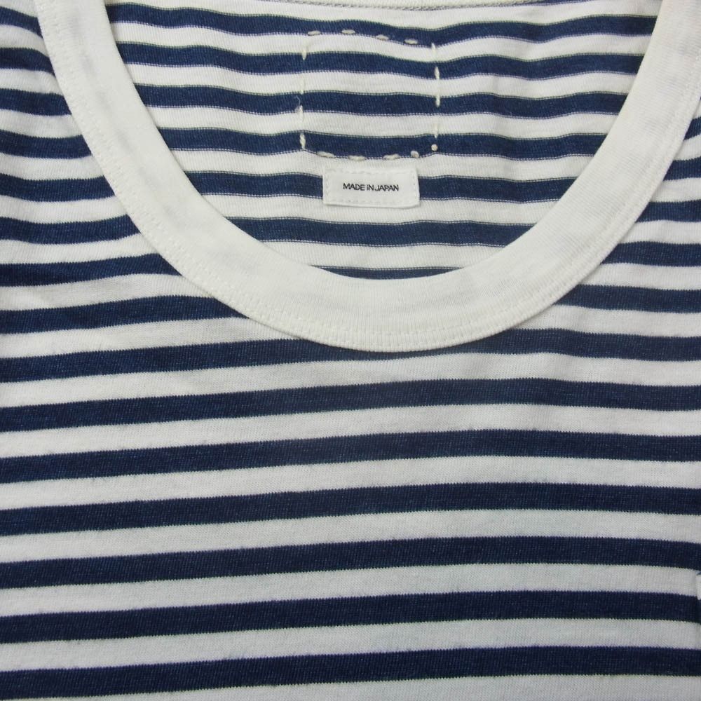 Visvim [M] VISVIM 18AW JUMBO TEE S/S BORDER INDIGO shirt Size US M / EU 48-50 / 2 - 3 Thumbnail