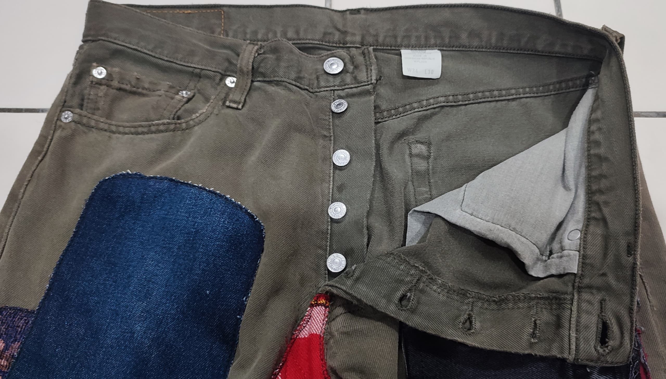 Levi's Vintage Clothing LEVIS'501 patcwork vintage distressed Size US 34 / EU 50 - 8 Thumbnail