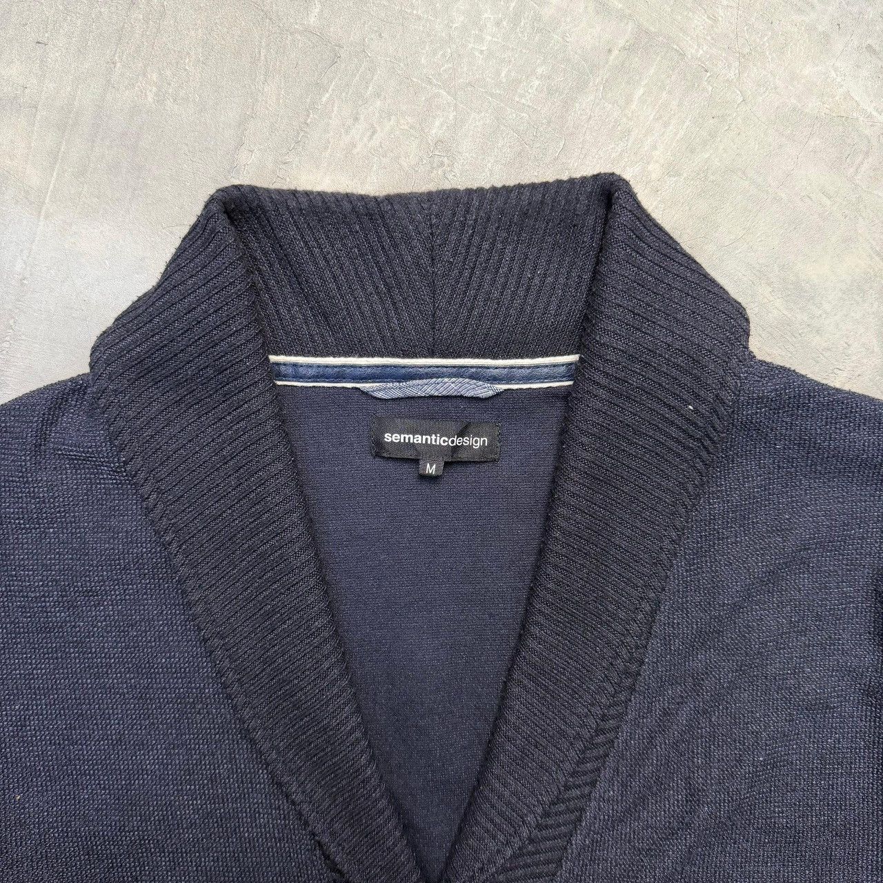 semanticdesign Semanticdesign Navy Shawl Collar Cardigan Sweater Size US M / EU 48-50 / 2 - 3 Thumbnail
