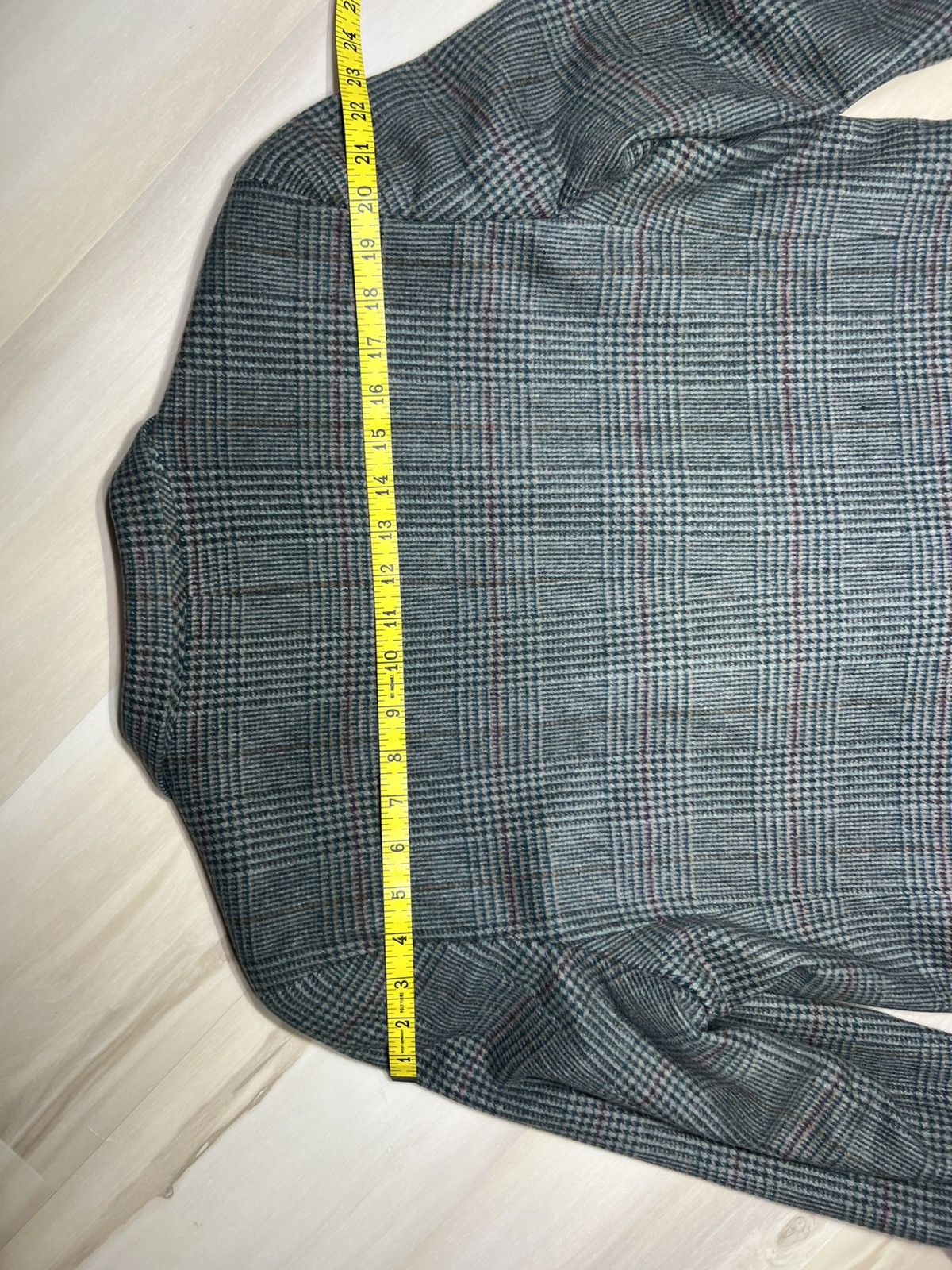 Designer × L.L. Bean × Vintage VTG LL Bean Blazer Cashmere Wool Houndstooth Plaid Size 14R Size XL / US 12-14 / IT 48-50 - 12 Thumbnail