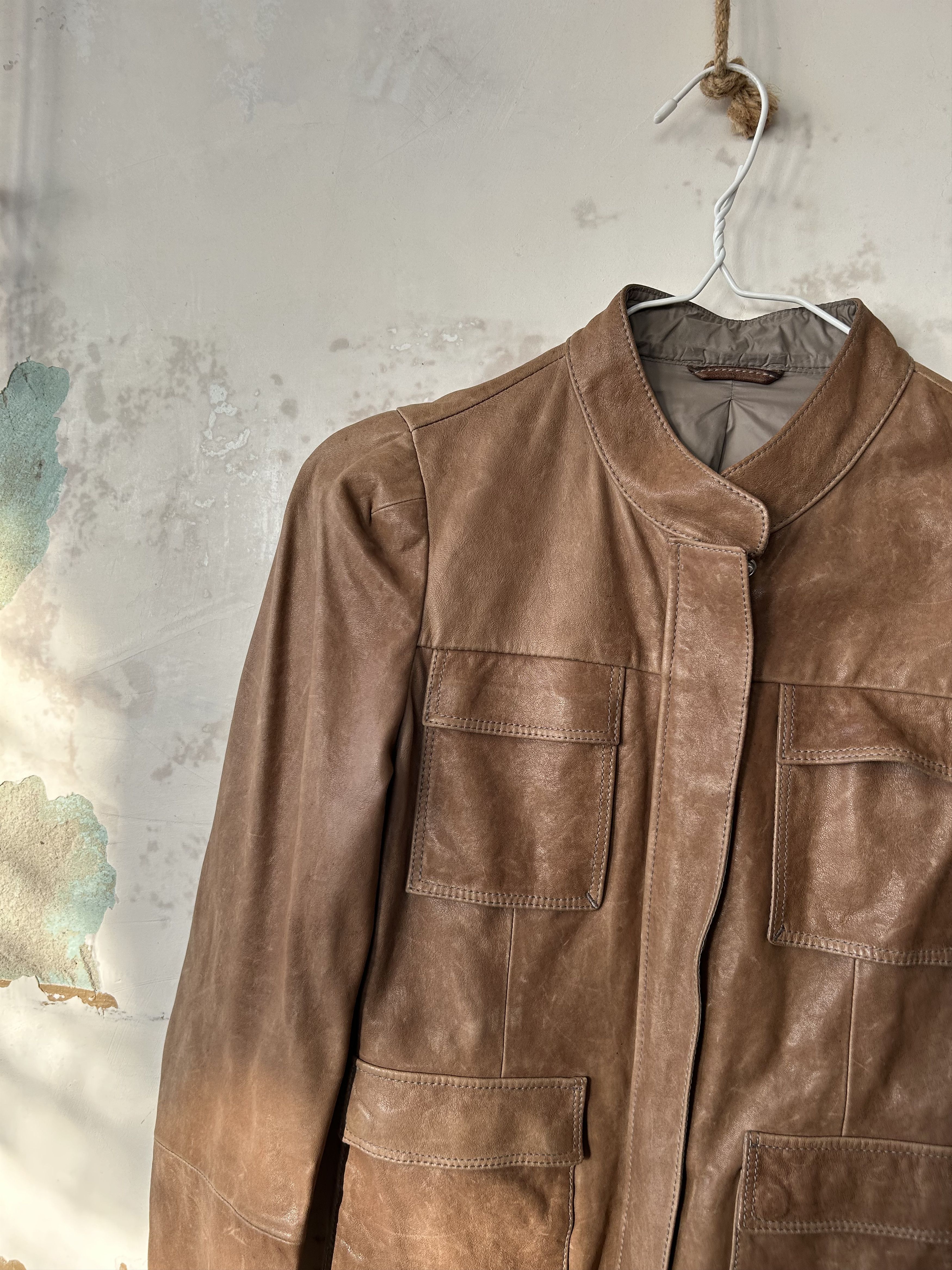 Brunello Cucinelli Brunello Cucinelli Womens Leather Jacket size 40 Size S / US 4 / IT 40 - 5 Thumbnail