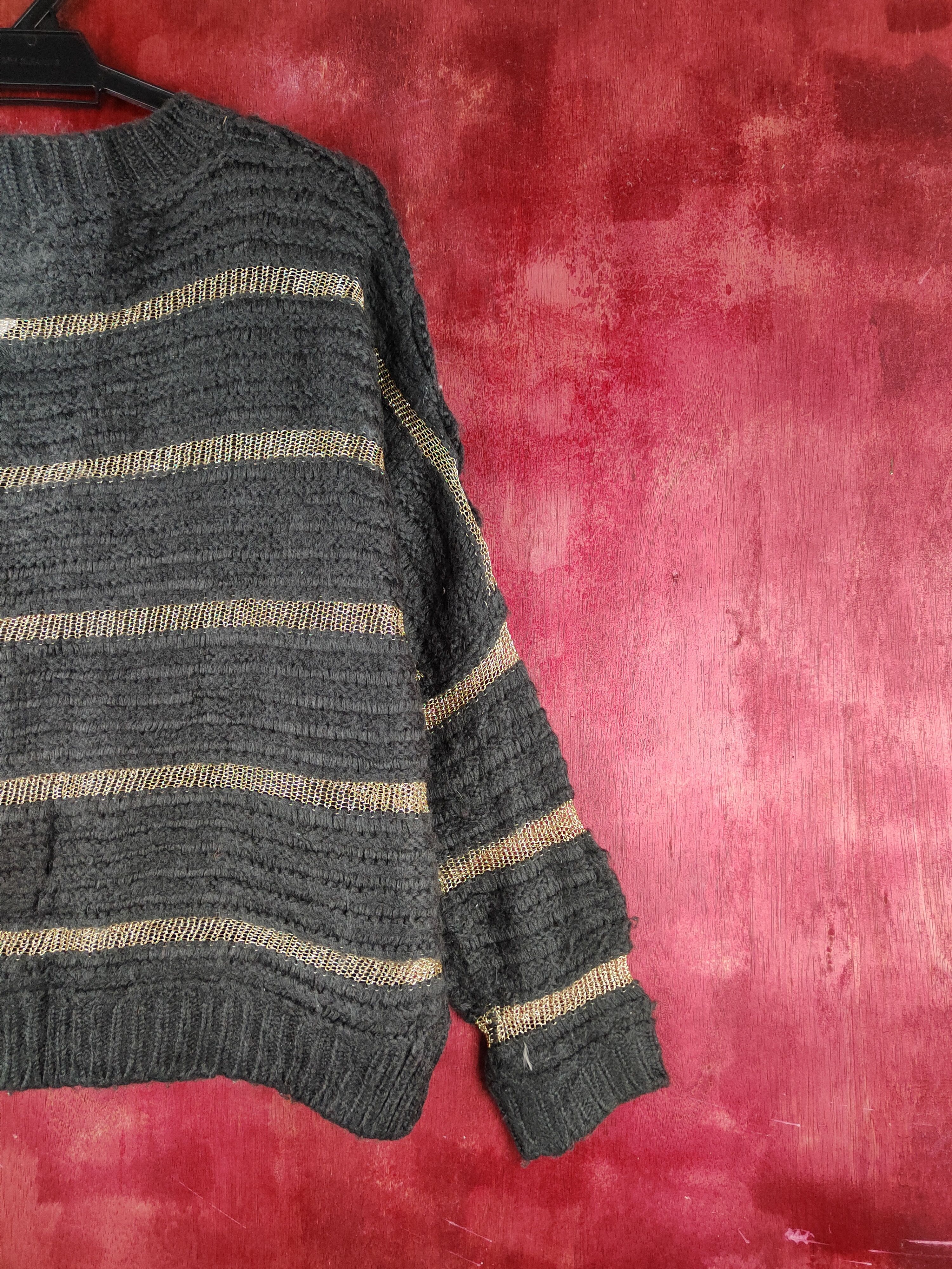 Homespun Knitwear × Japanese Brand × Vintage Baggie Silent Worth Dark Gray Knitwear Sweatshirts #S2372 Size L / US 10 / IT 46 - 9 Thumbnail