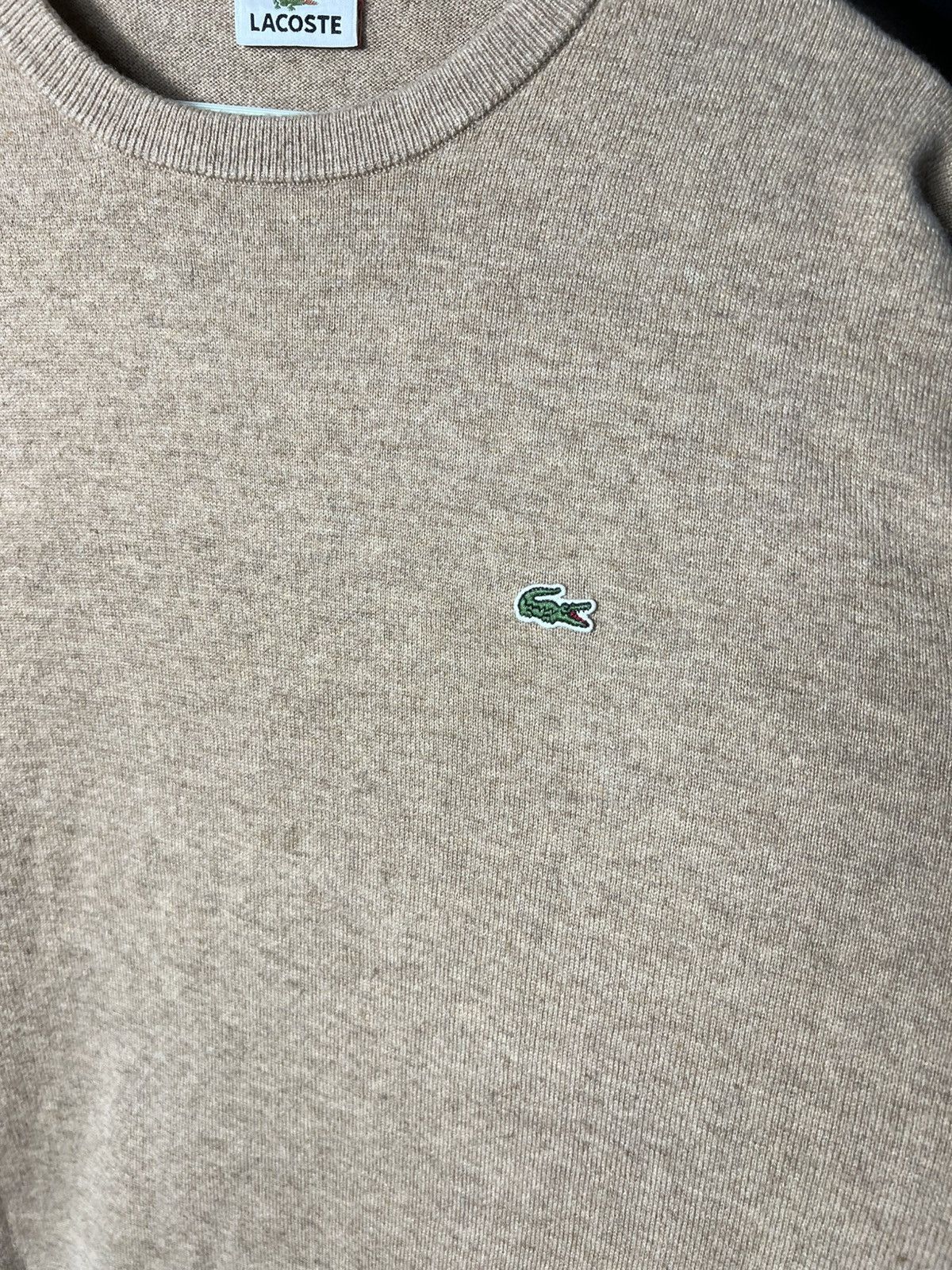 Lacoste 🧶 Vintage Lacoste Woolmark Sweater — Camel — Size XL (FR 6) Size US XL / EU 56 / 4 - 5 Thumbnail
