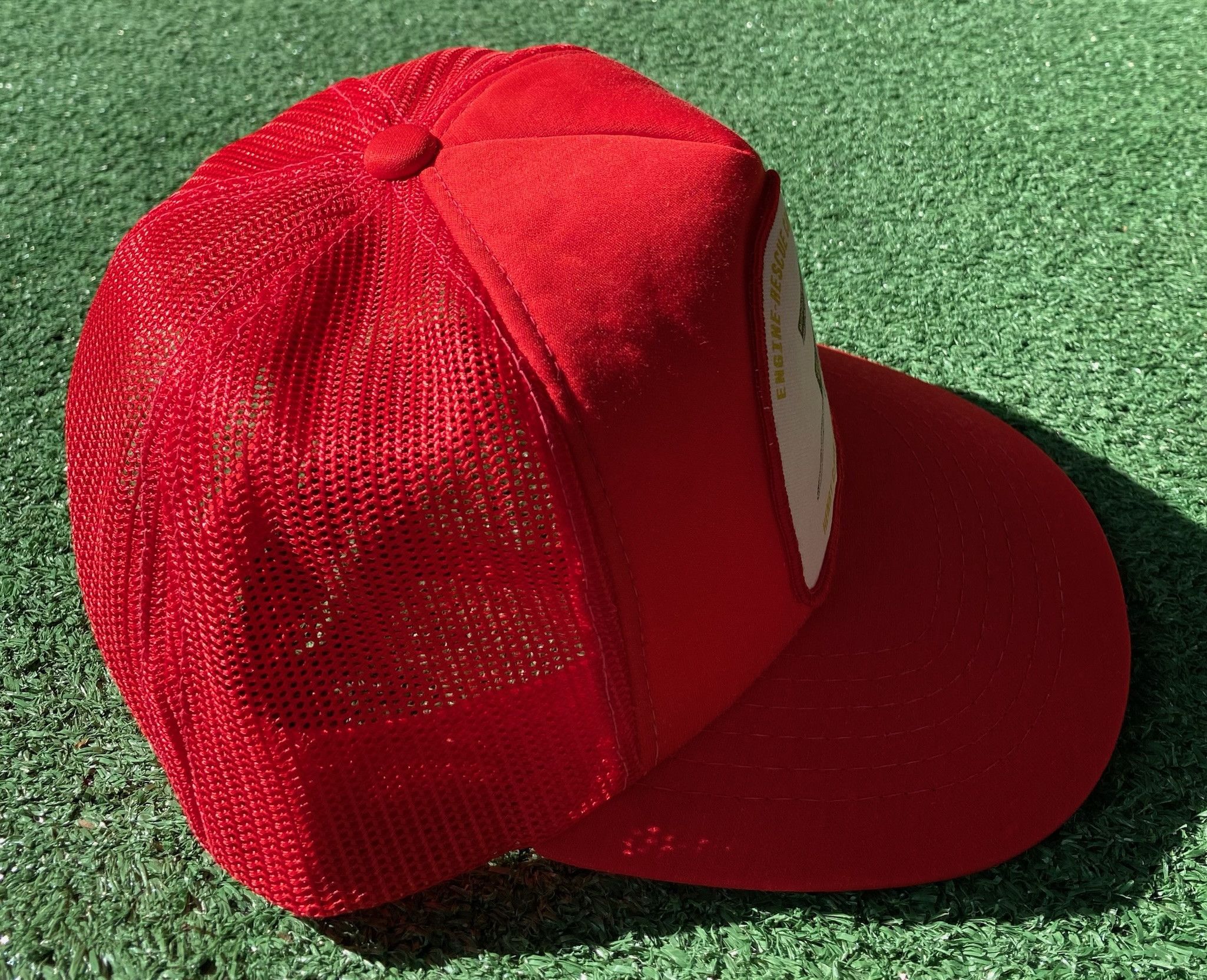Vintage Vintage 80’s Engine Rescue Company Georgia Red Trucker Hat Size ONE SIZE - 5 Thumbnail