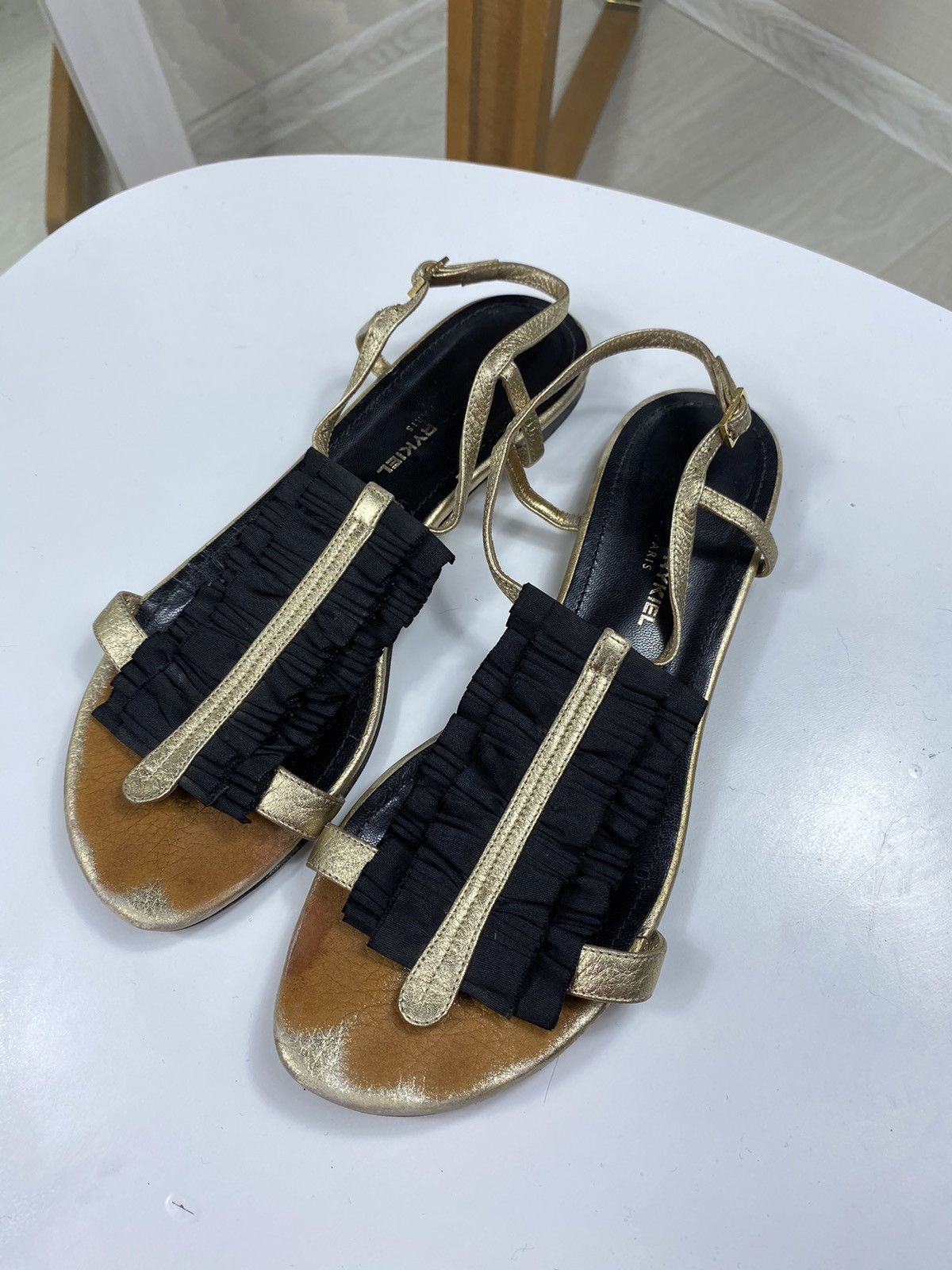 Sonia Rykiel × Vintage Sonia Rykiel Leather Sandals Size US 8 / IT 38 - 14 Thumbnail