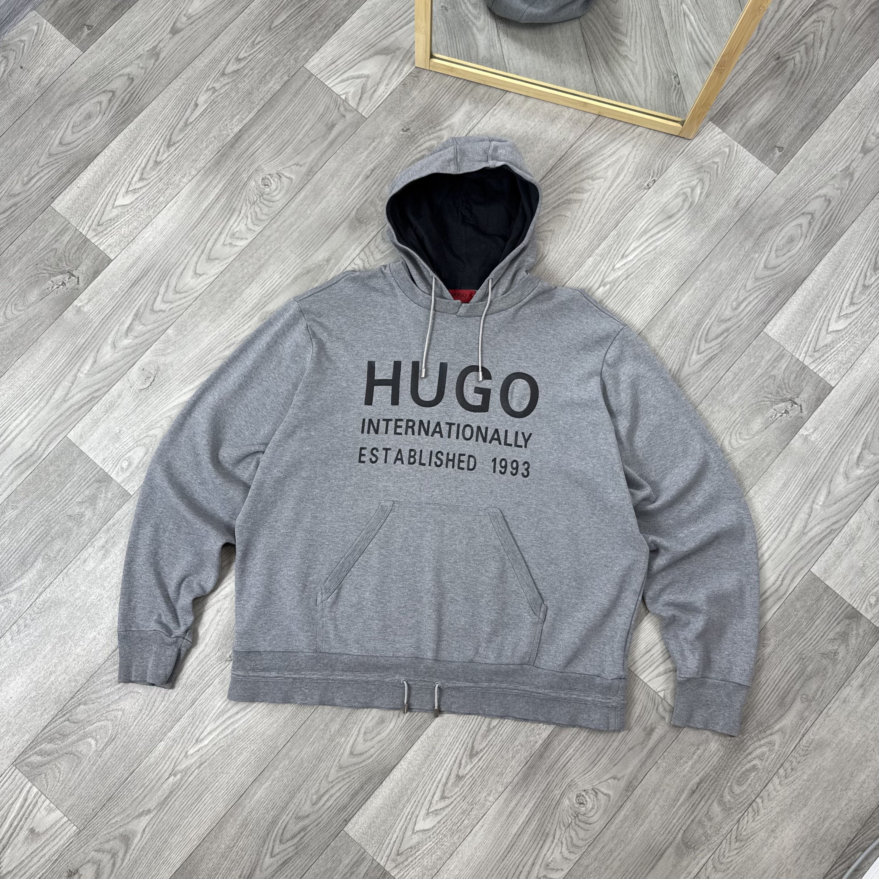 Hugo Boss HUGO by Hugo Boss Graphic Grey Hoodie Hooded Sweat Size US XL / EU 56 / 4 - 3 Thumbnail