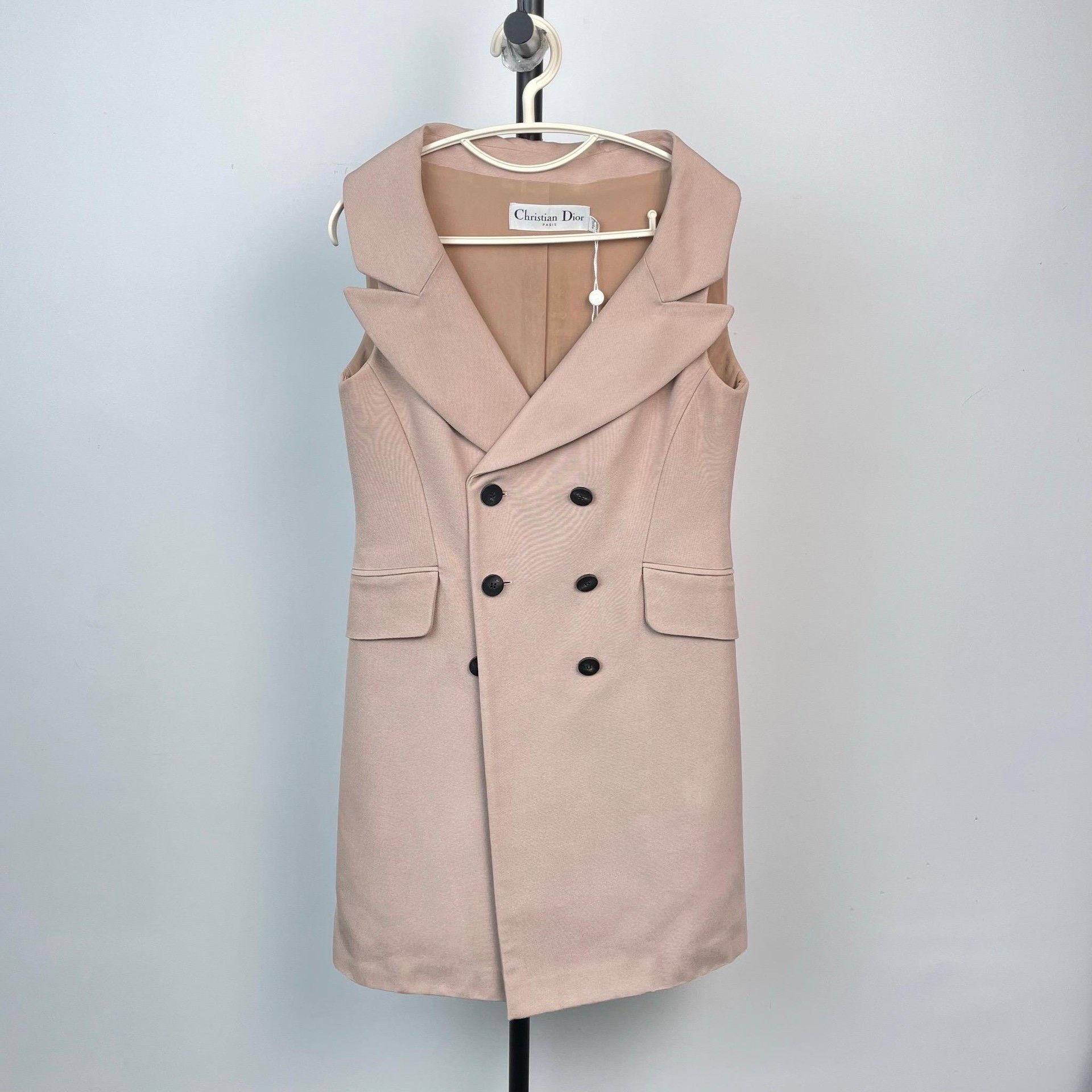 Dior Dior Rose Pink Lapel Sleeveless Vest Dress Size S / US 4 / IT 40 - 1 Thumbnail